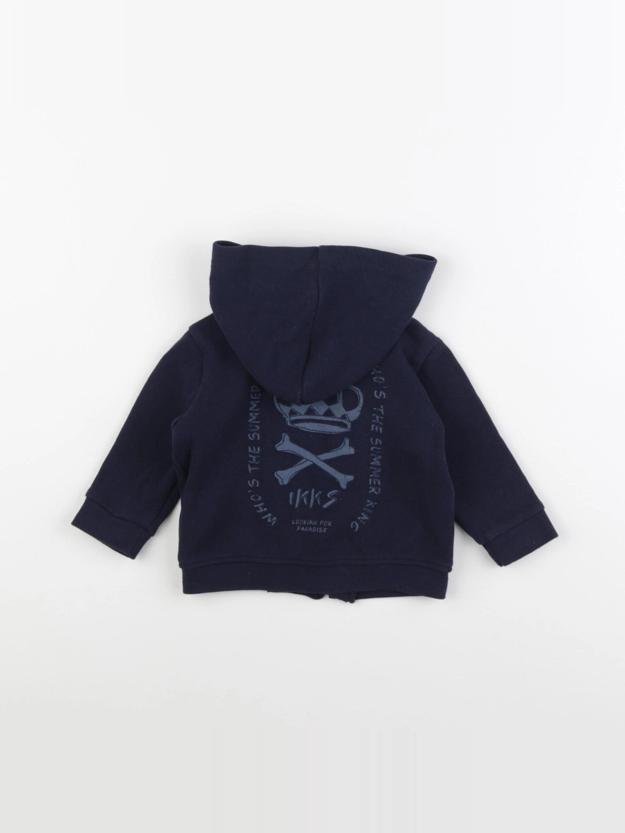 IKKS - sweat imprimé au dos bleu - 6 mois