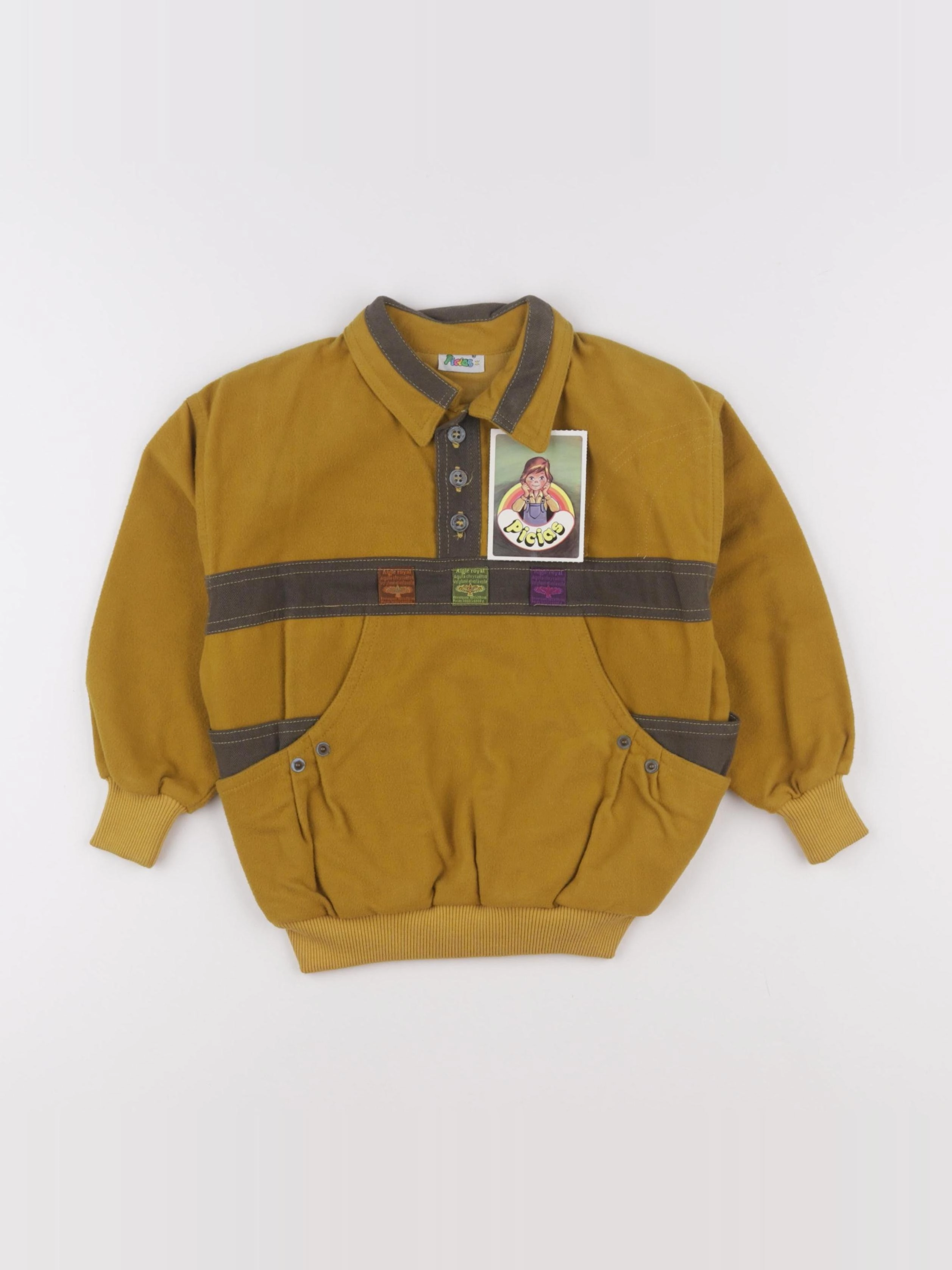 Vintage - polo jaune - 4 ans