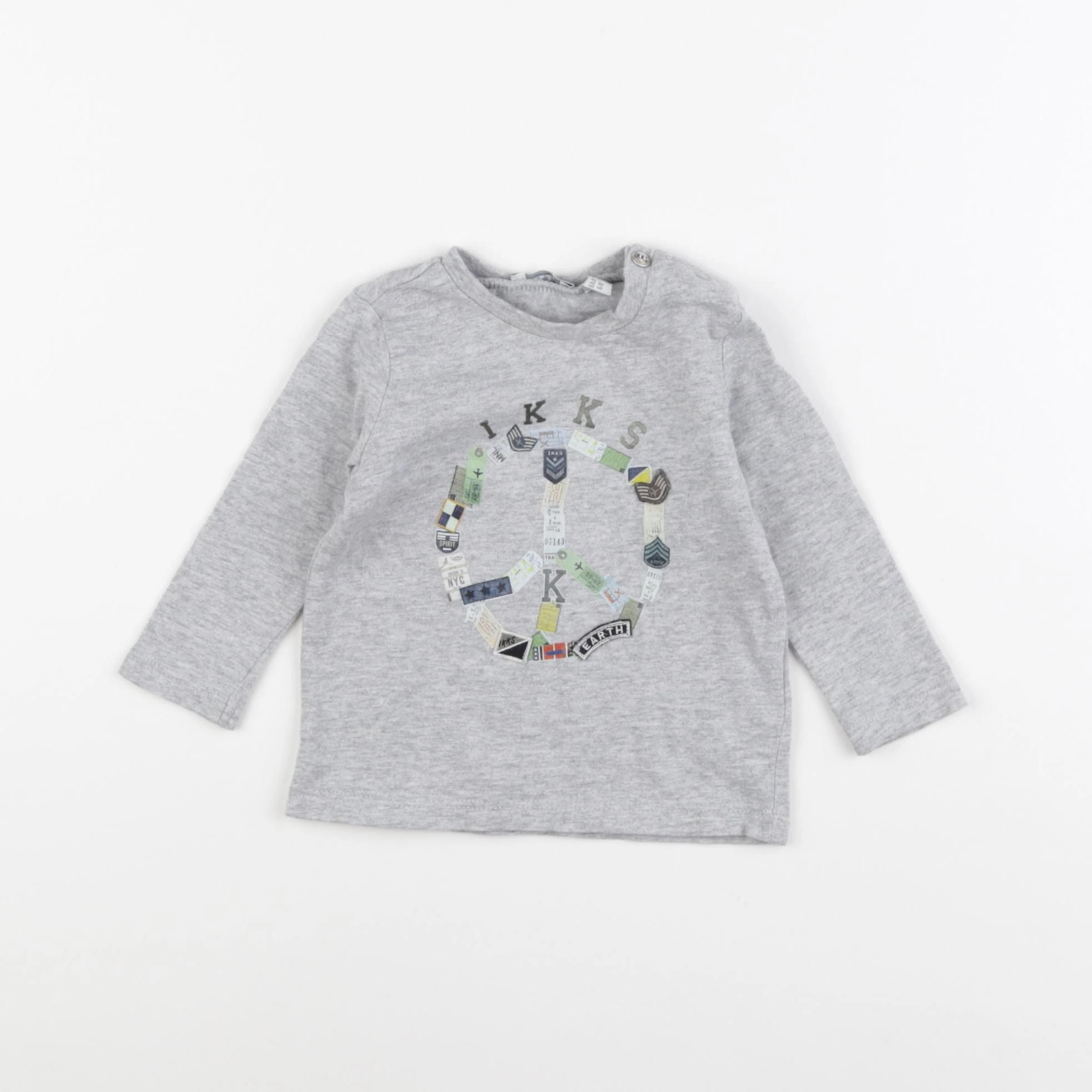IKKS - tee-shirt gris - 6 mois