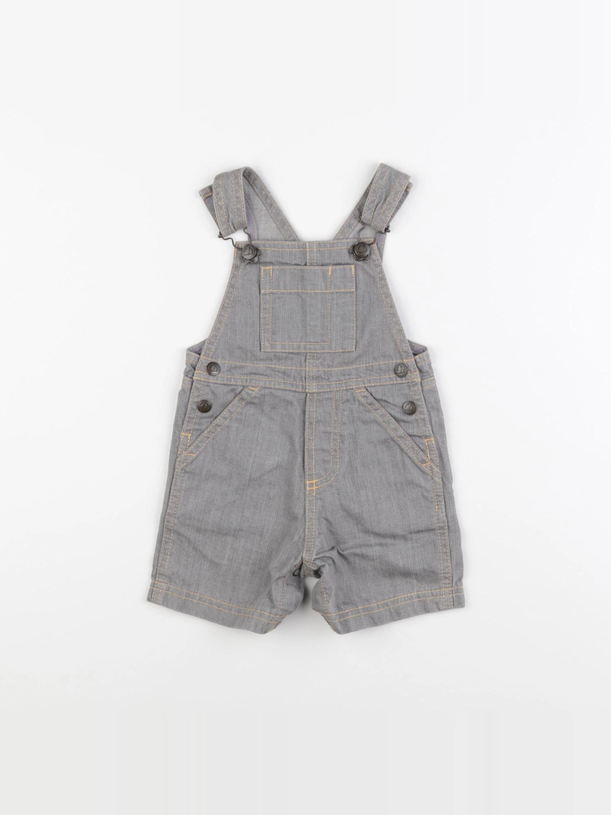 Petit Bateau - salopette gris - 6 mois