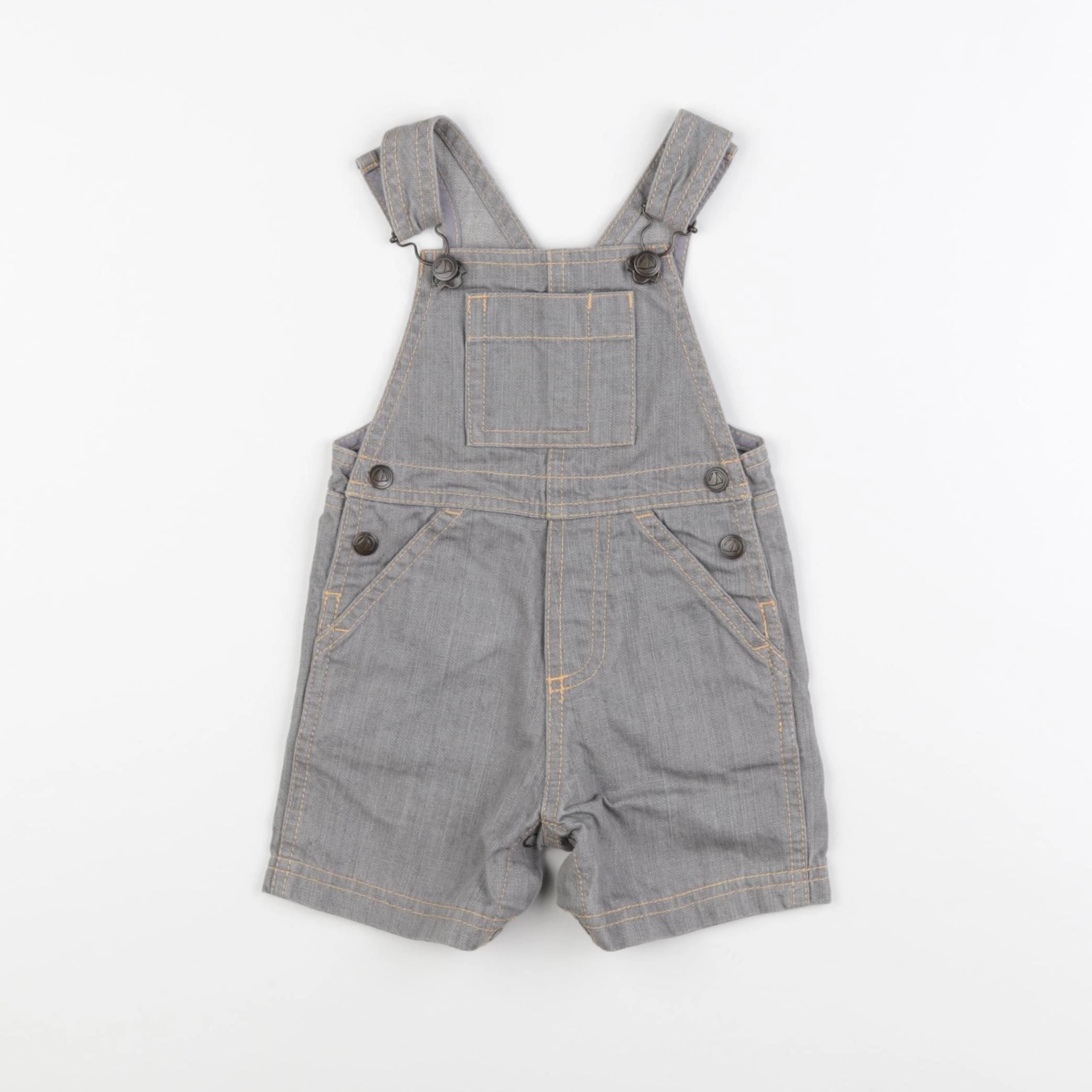 Petit Bateau - salopette gris - 6 mois