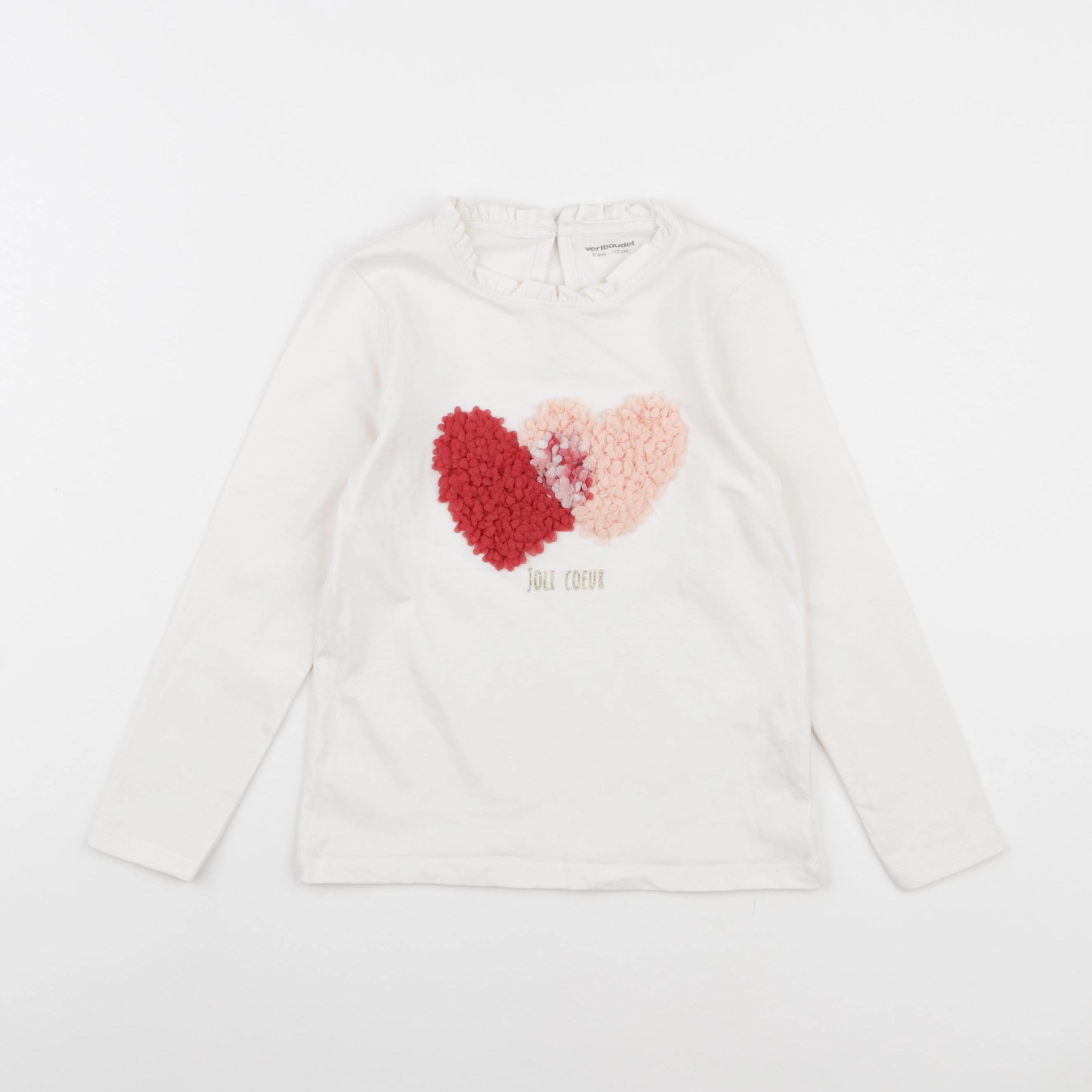 Vertbaudet - tee-shirt blanc - 5 ans