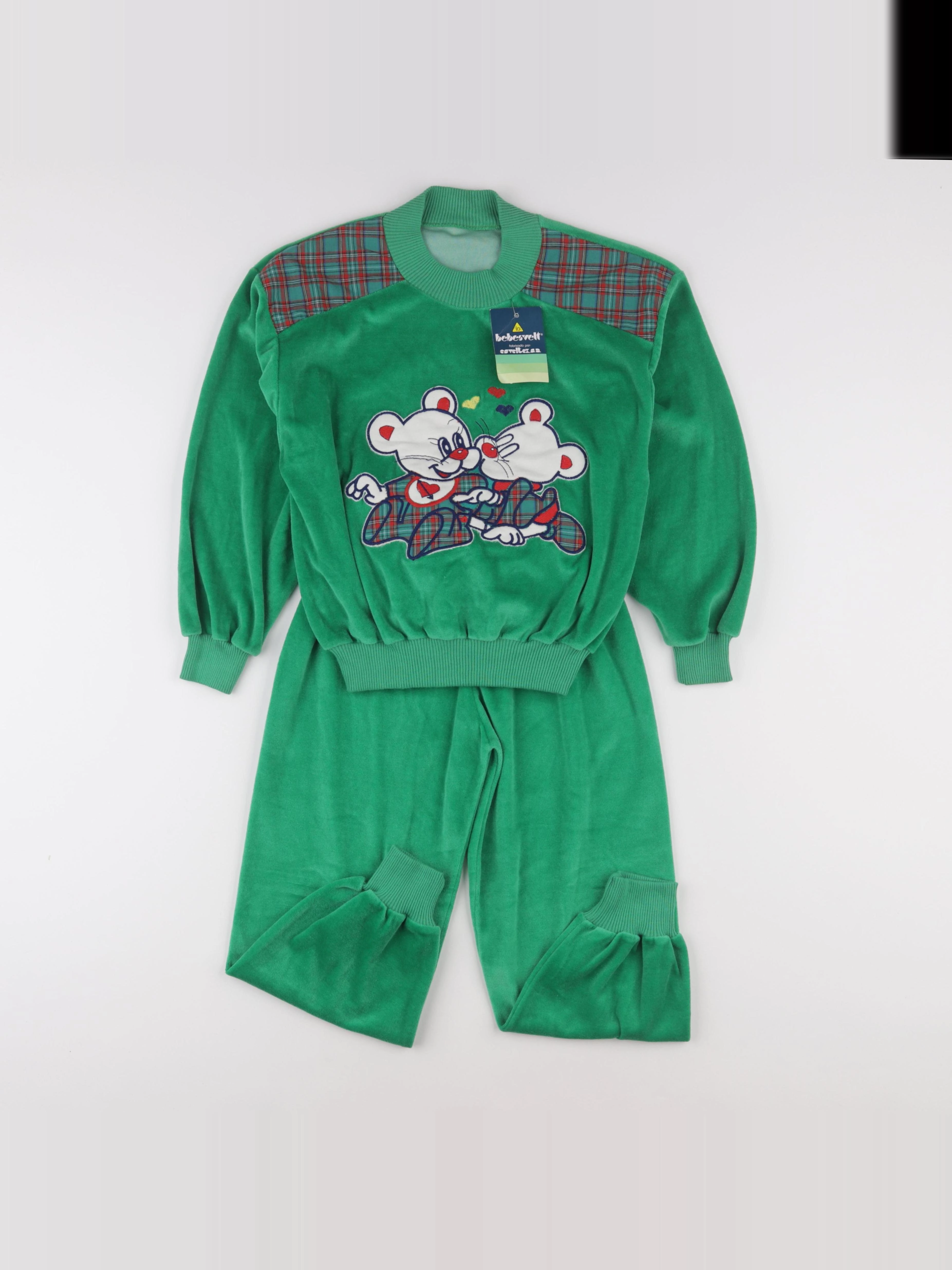 Vintage - ensemble vert - 8 ans