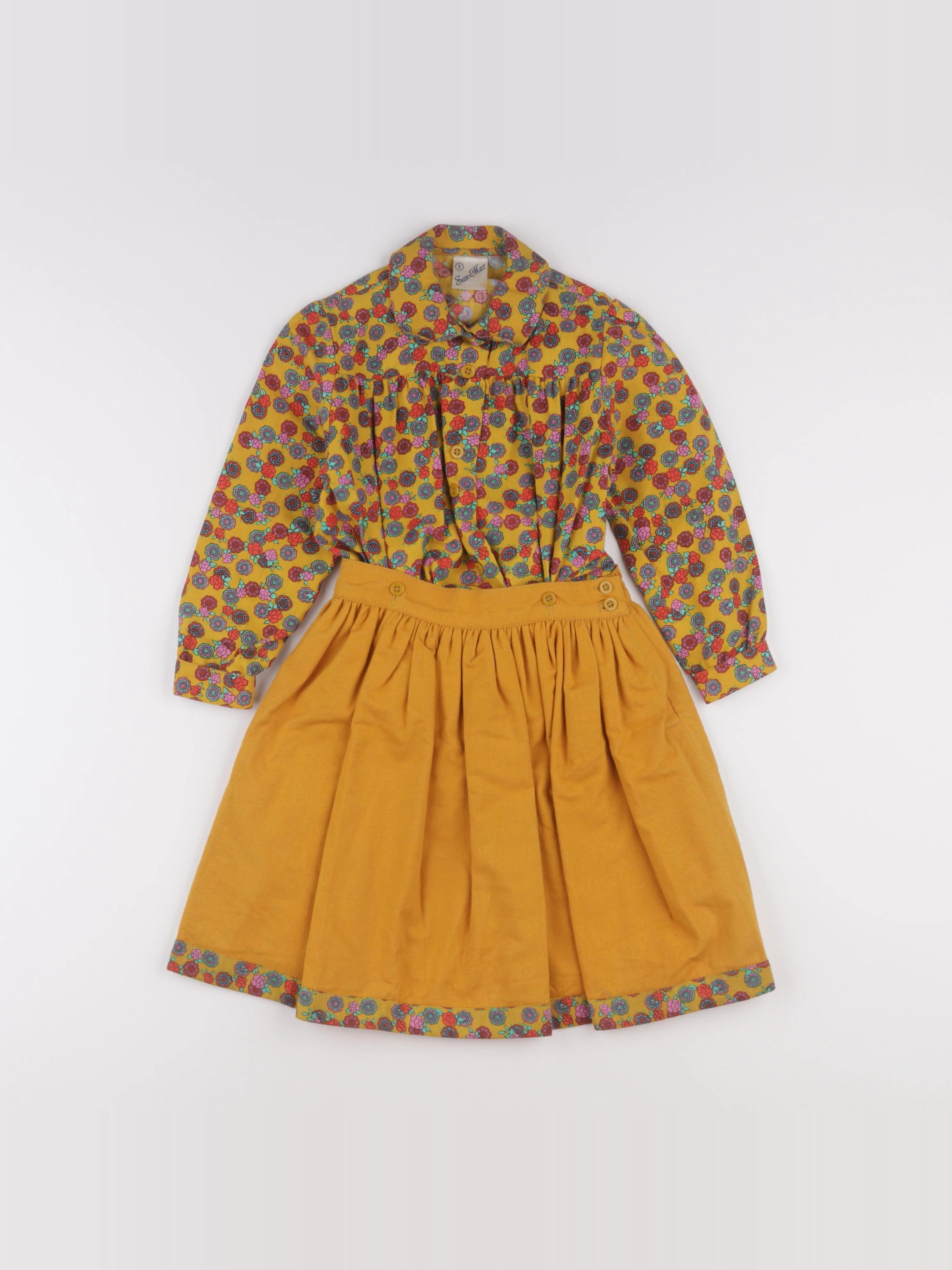 Vintage - ensemble jaune - 5 ans