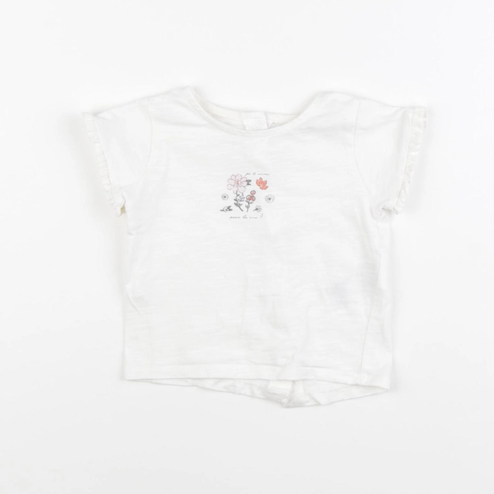 Vertbaudet - tee-shirt beige - 9 mois