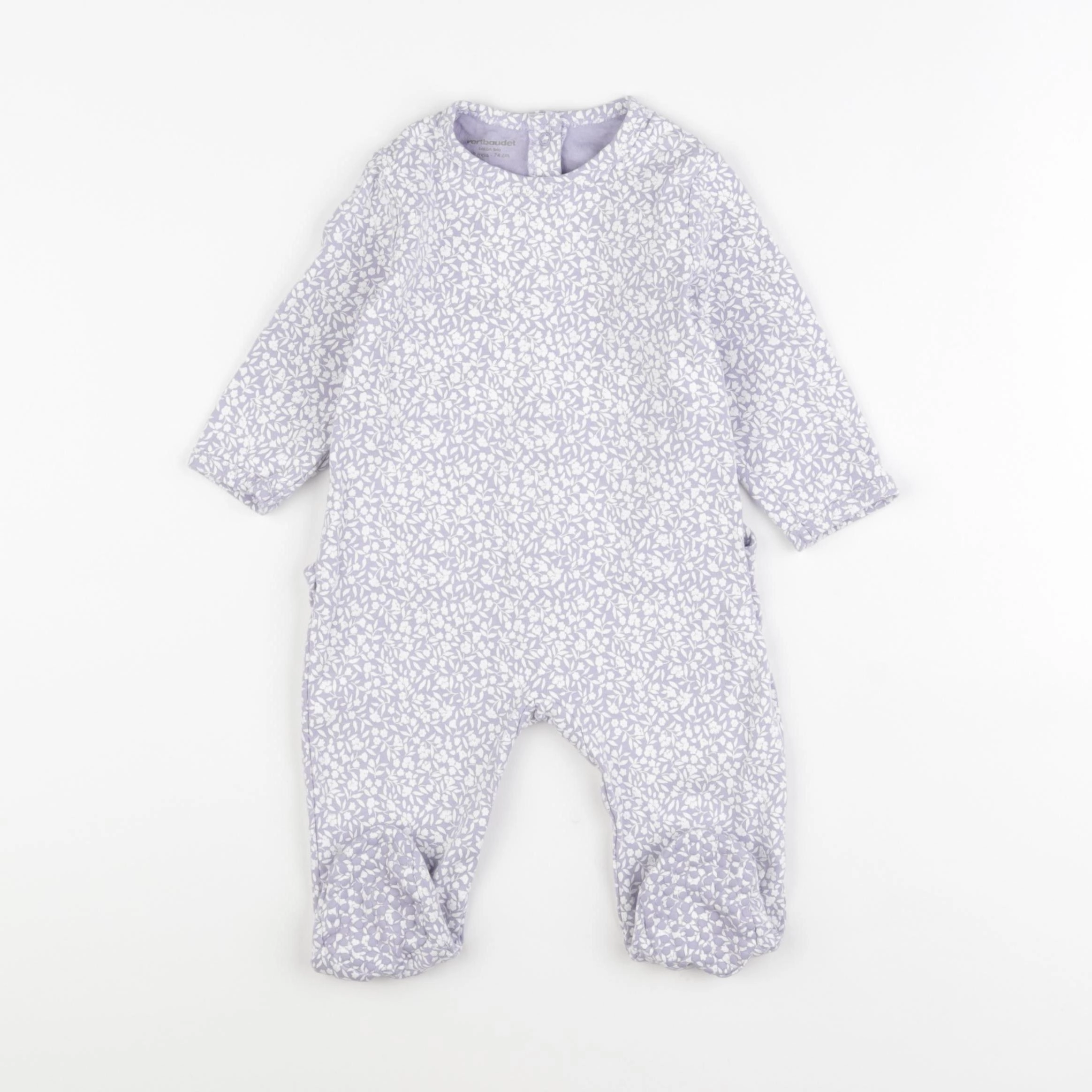 Vertbaudet - pyjama coton violet - 12 mois