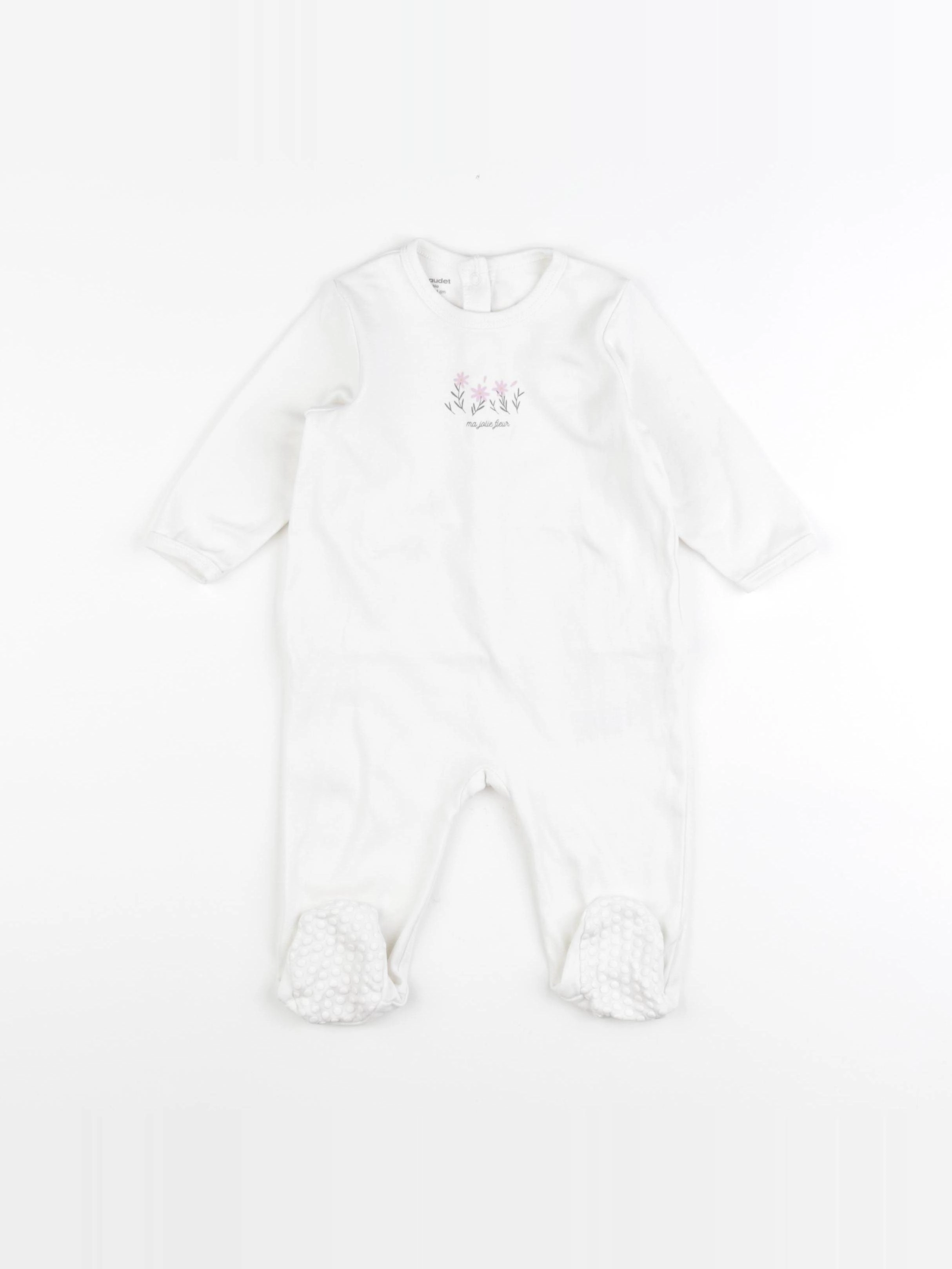 Vertbaudet - pyjama coton beige - 12 mois