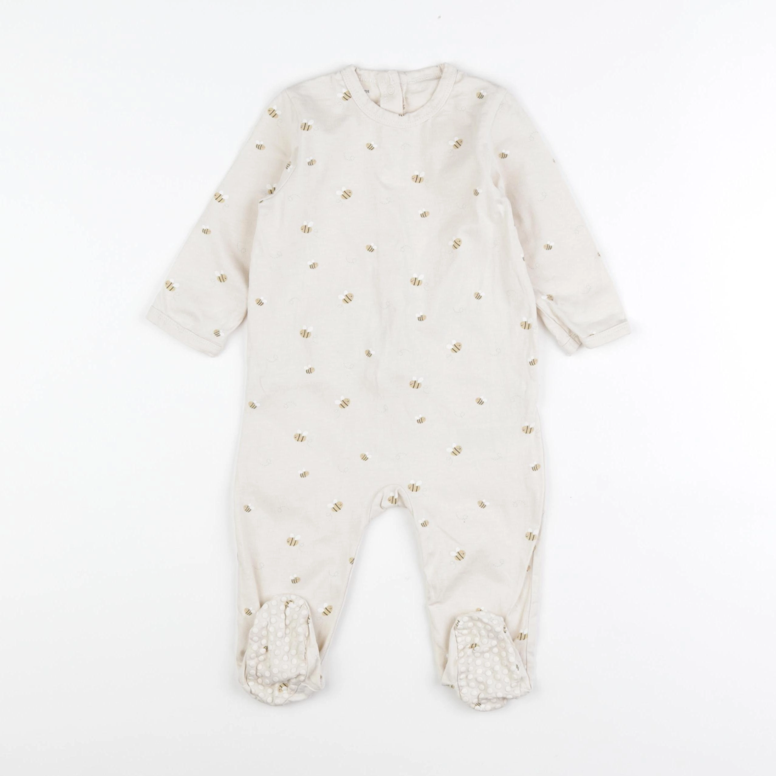Vertbaudet - pyjama coton beige - 12 mois