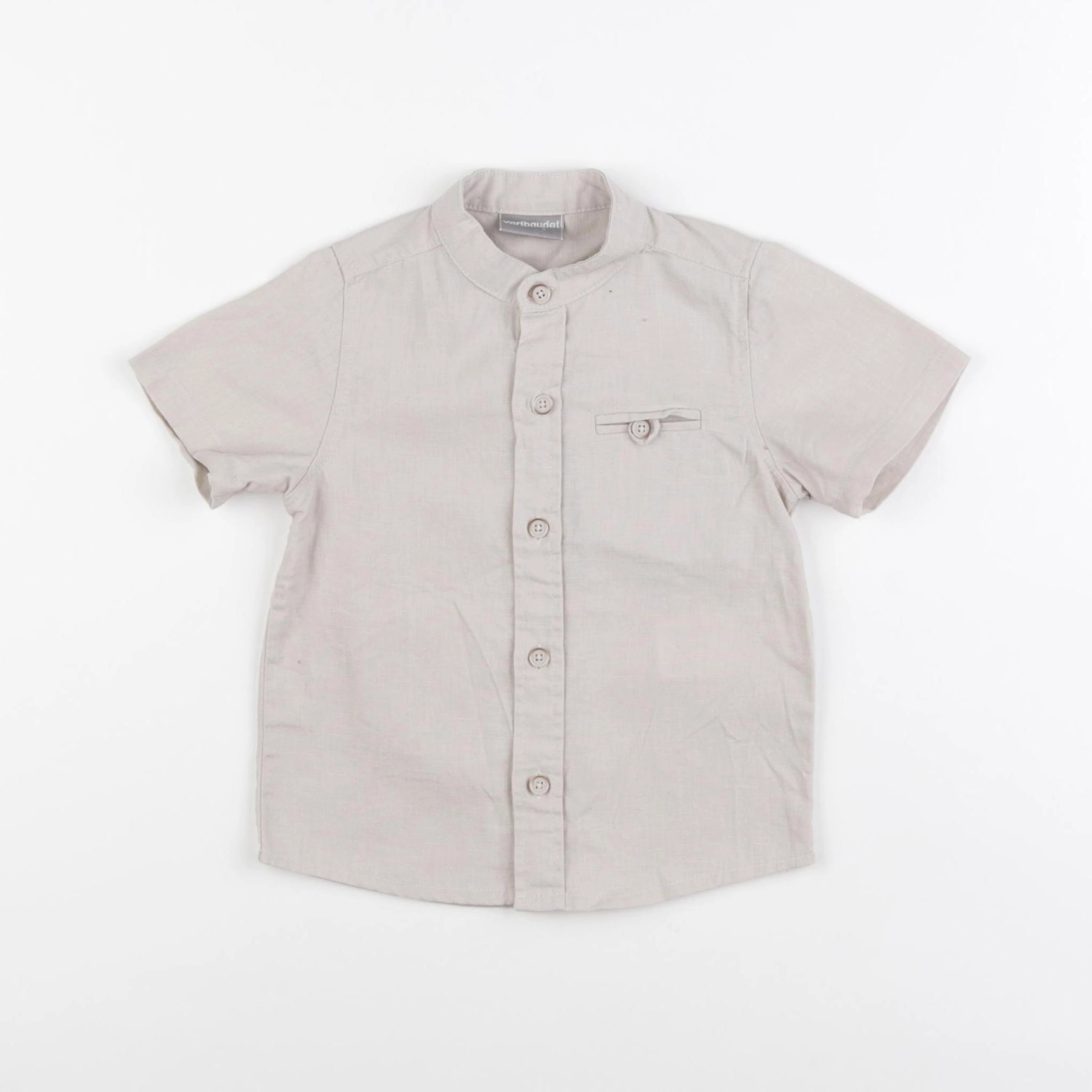 Vertbaudet - chemise beige - 2 ans