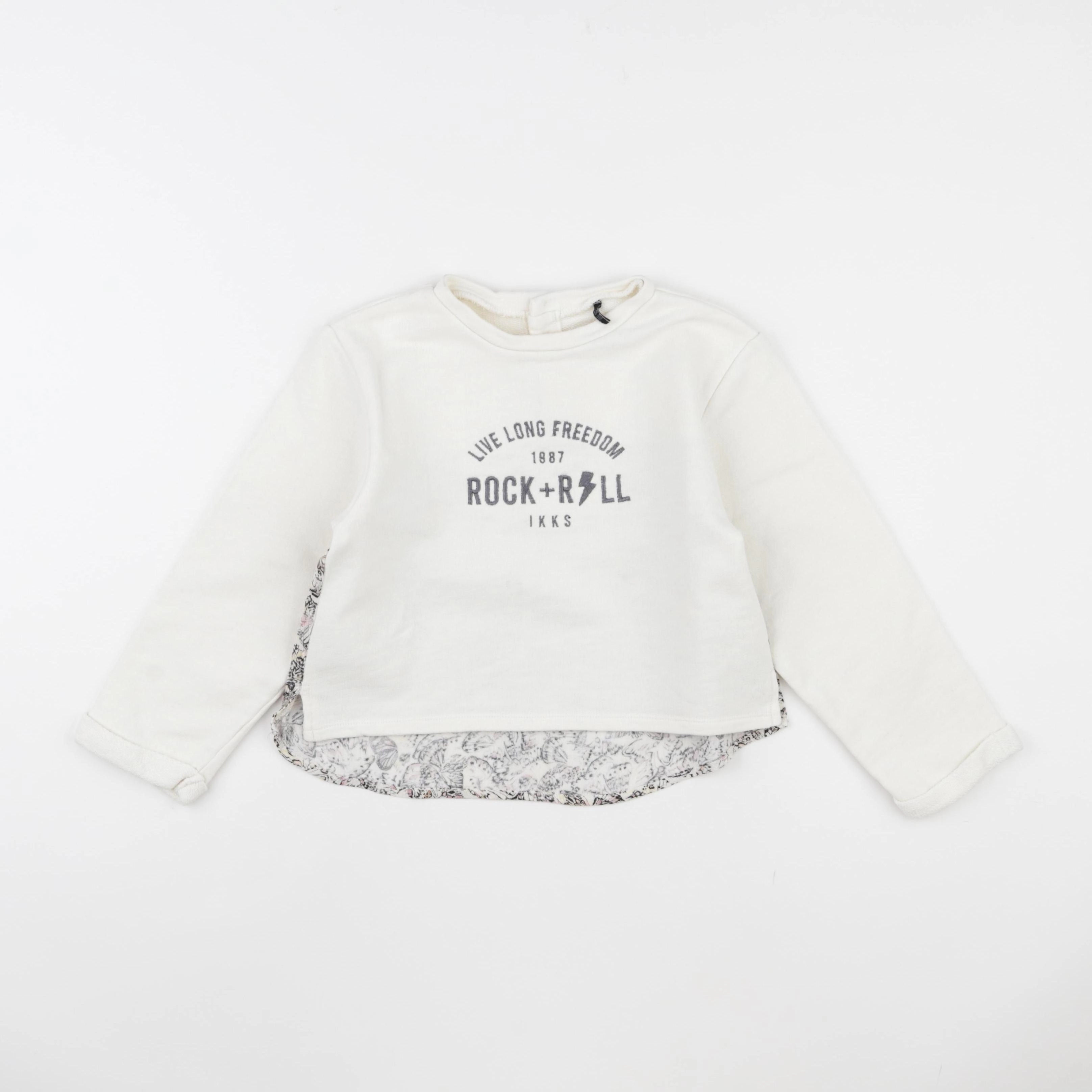 IKKS - sweat blanc - 5 ans