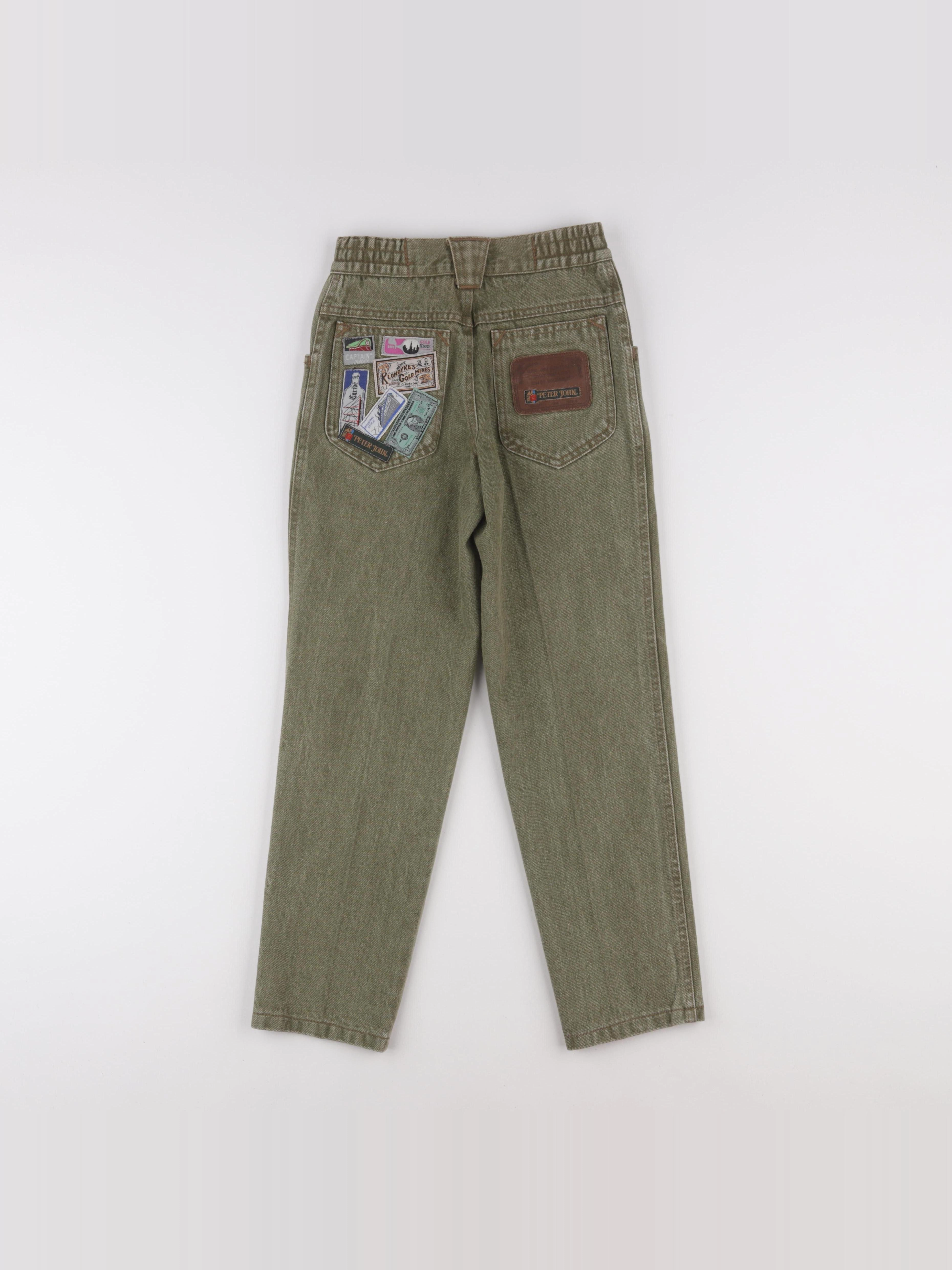 Vintage - jean vert - 7 ans