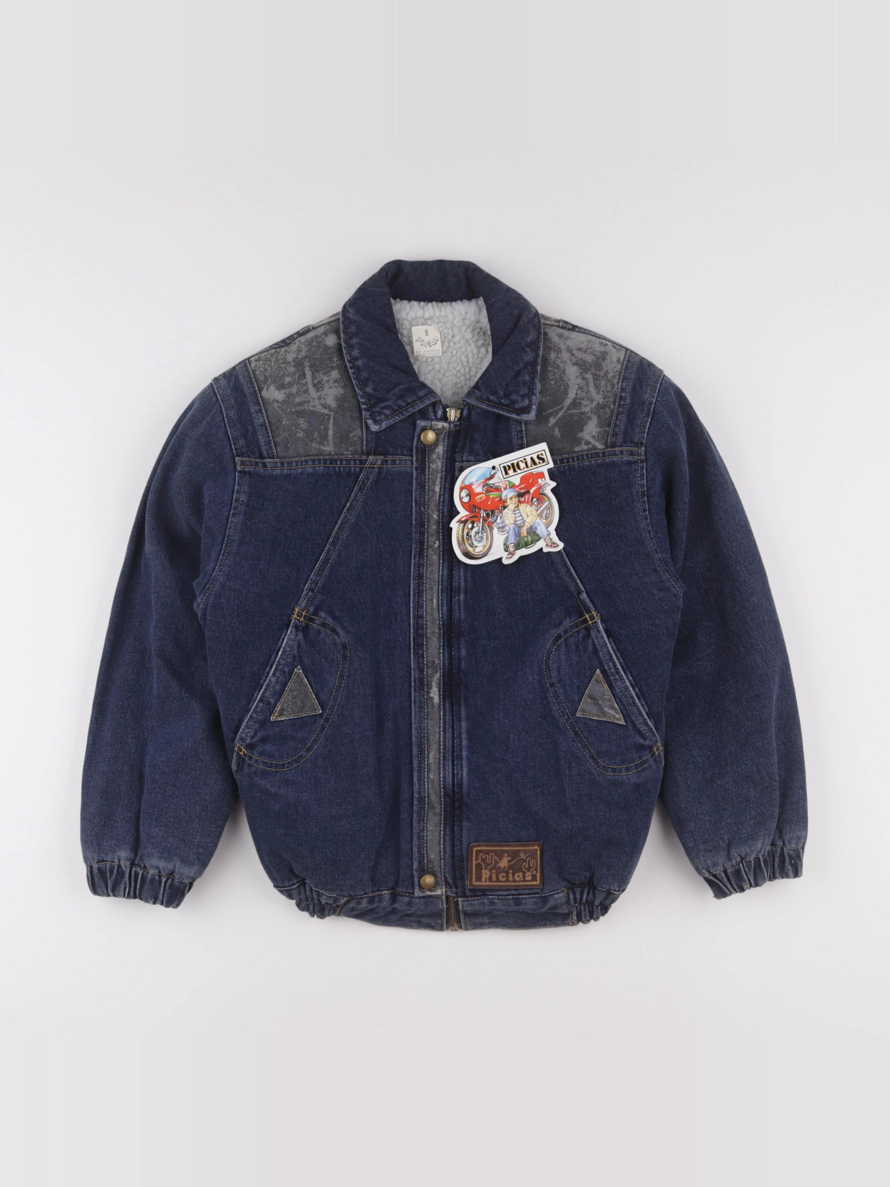 Vintage - veste doublé bleu - 8 ans