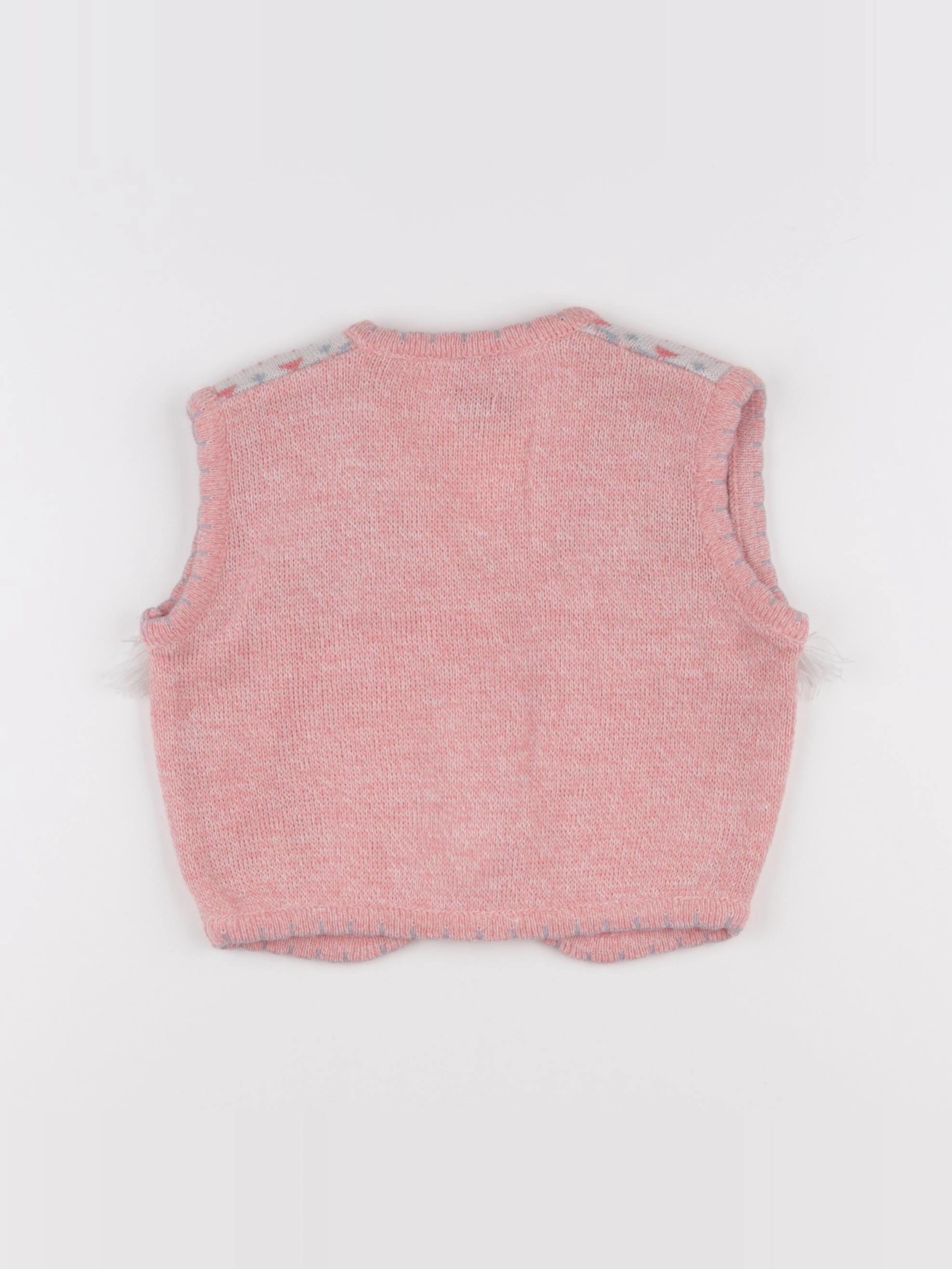 Vintage - gilet rose - 5 ans