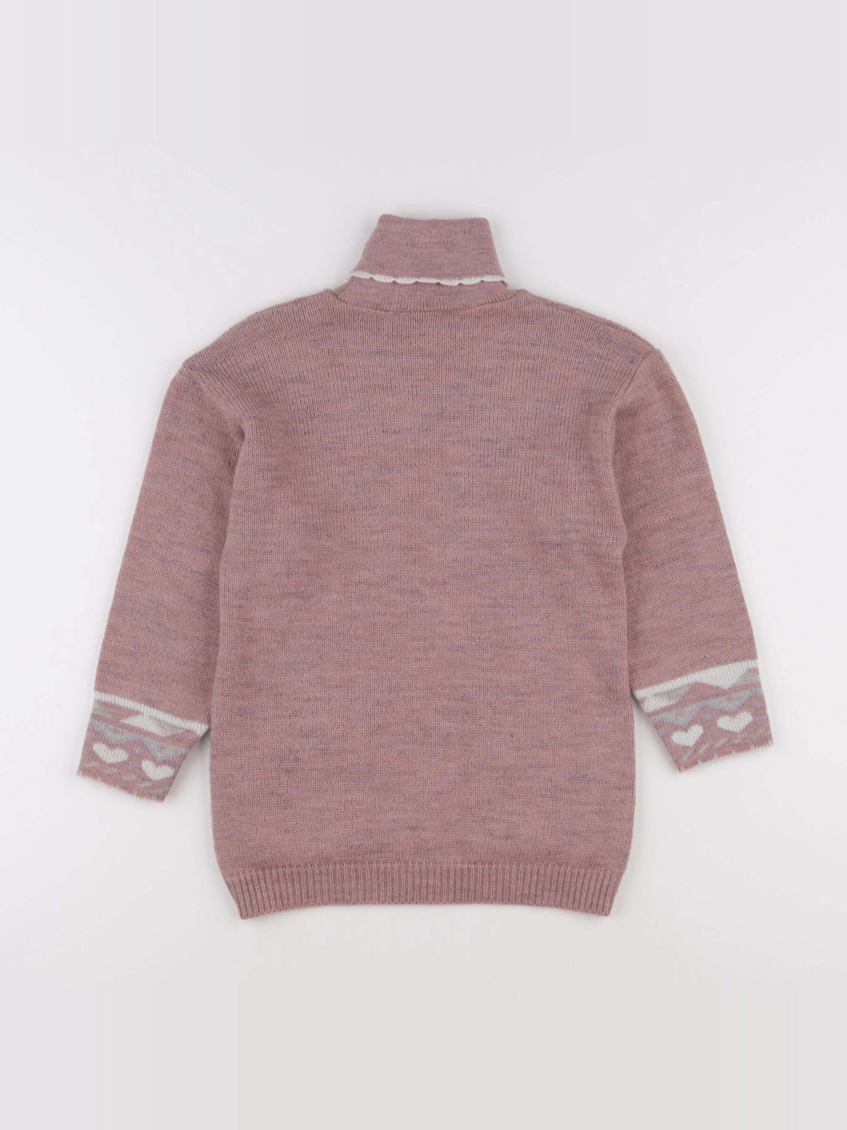 Vintage - pull rose - 6 ans