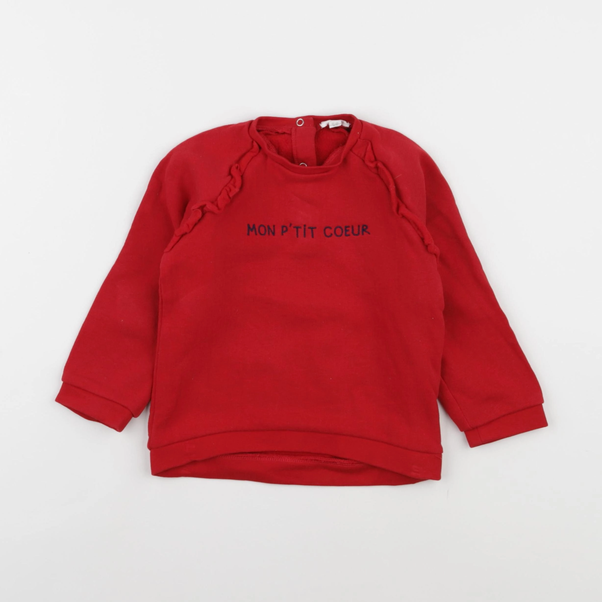 Vertbaudet - sweat rouge - 36 mois