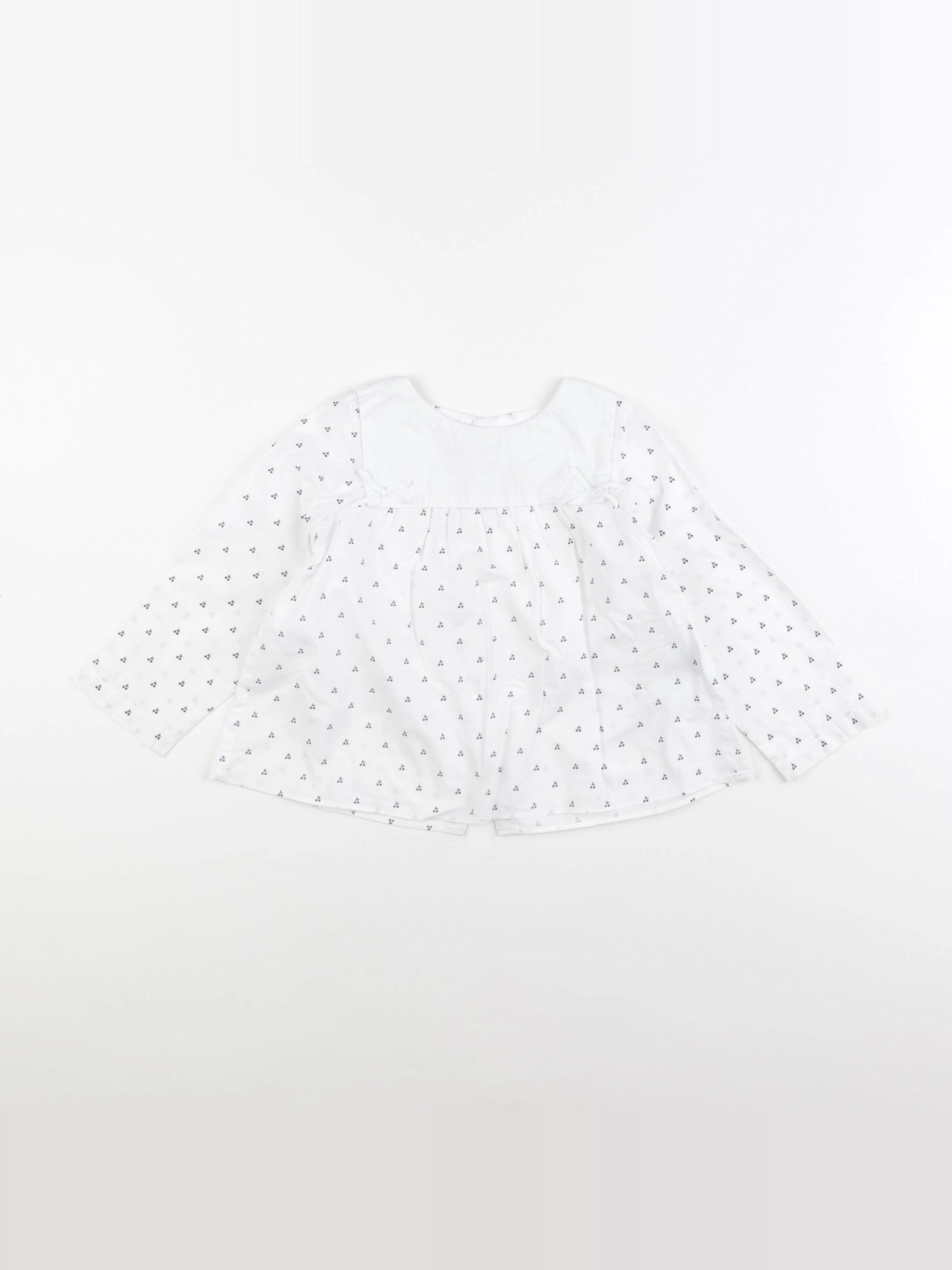 Jacadi - blouse bleu, blanc - 36 mois