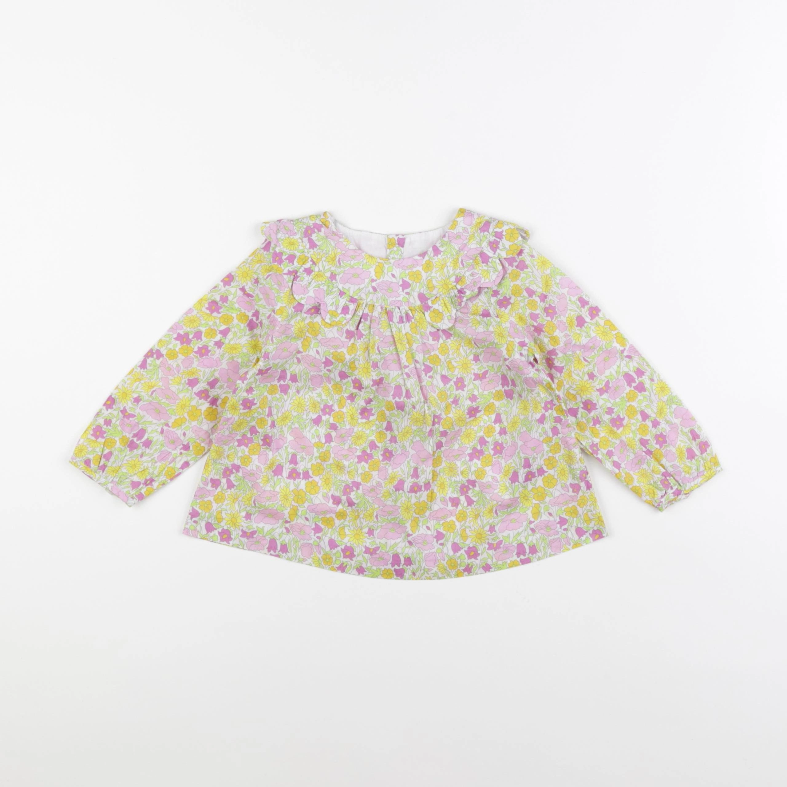 Jacadi - blouse liberty jaune - 18 mois