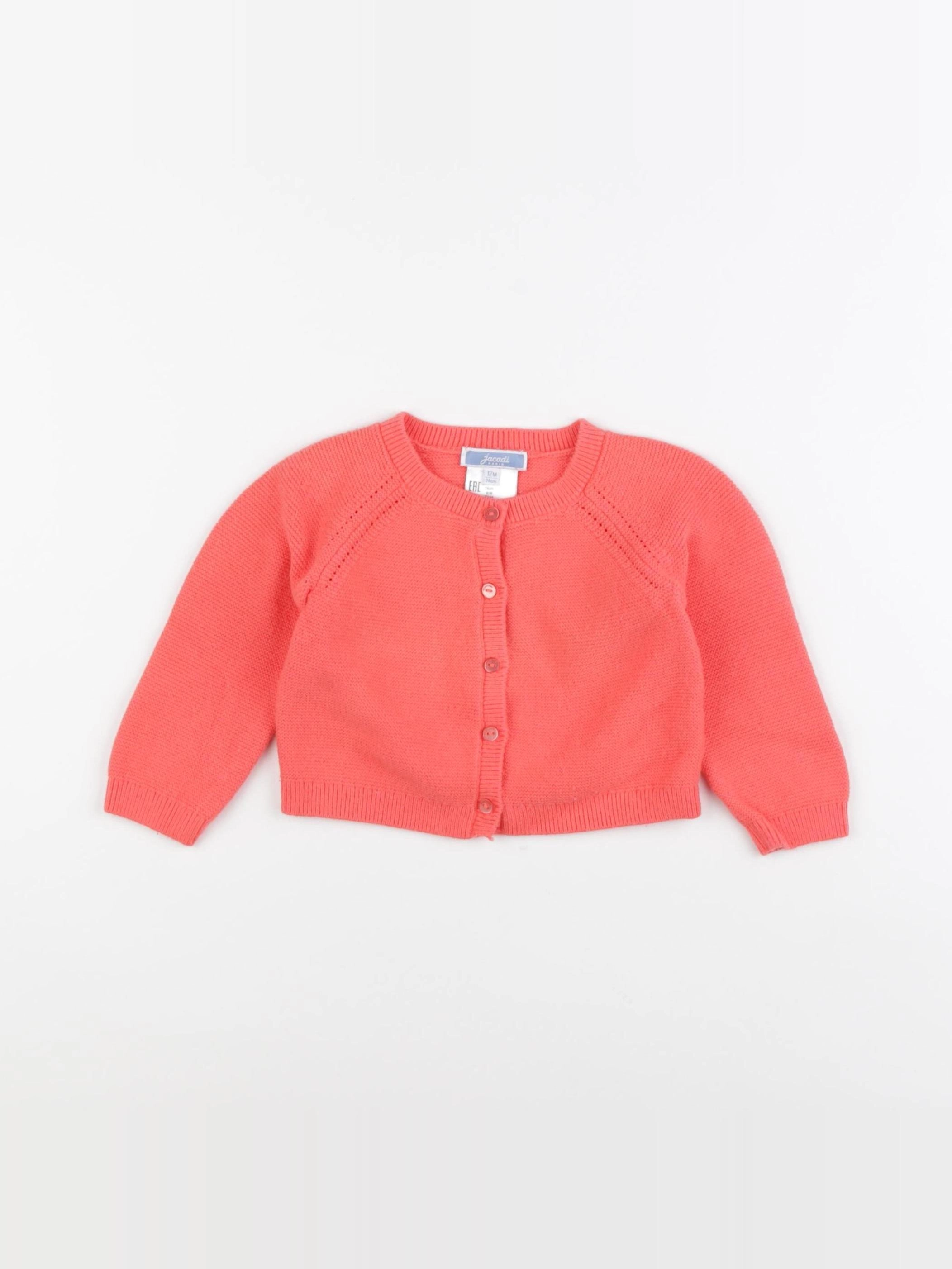 Jacadi - gilet orange - 12 mois