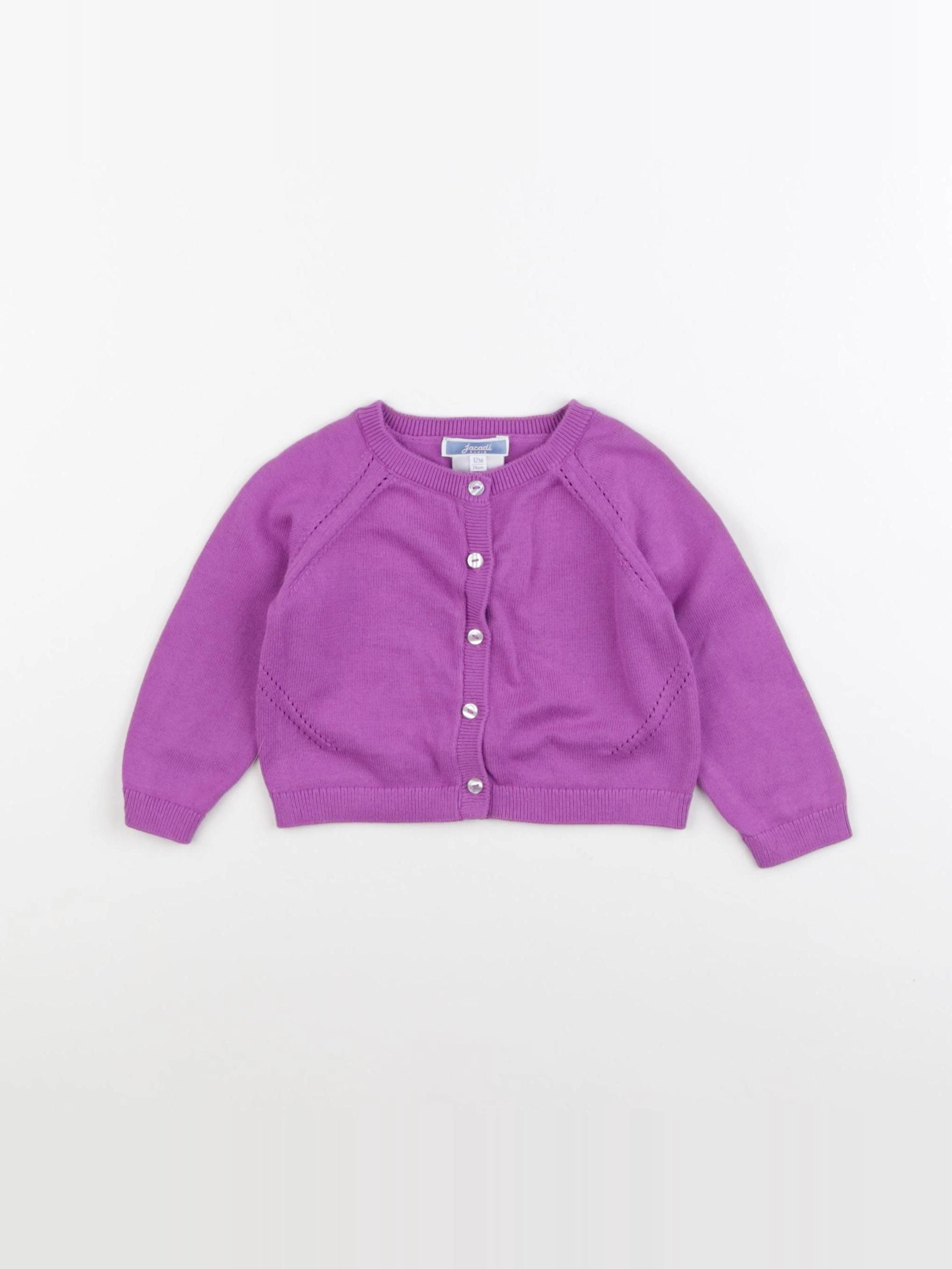 Jacadi - gilet violet - 12 mois
