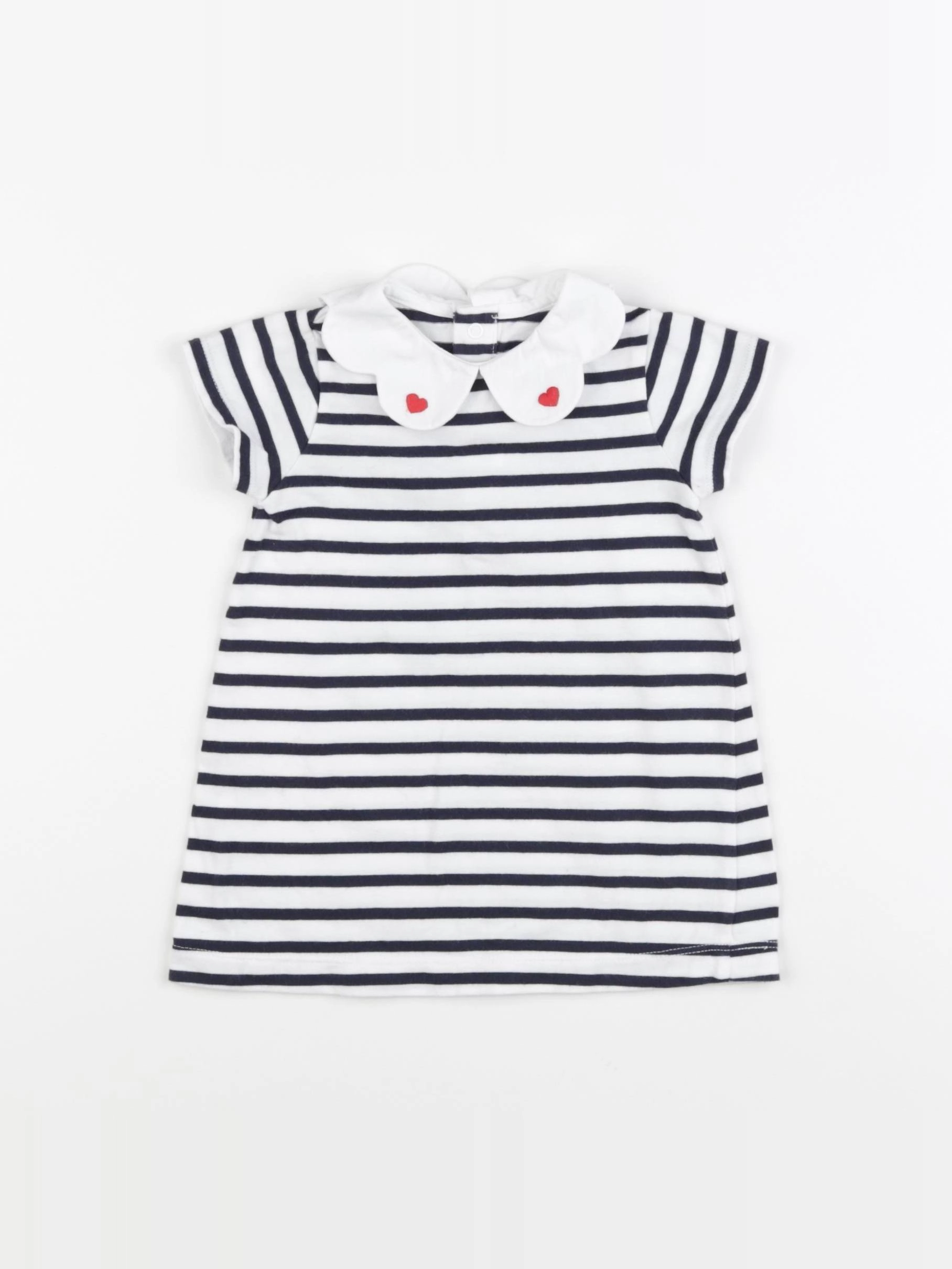 Jacadi - robe bleu, blanc - 12 mois