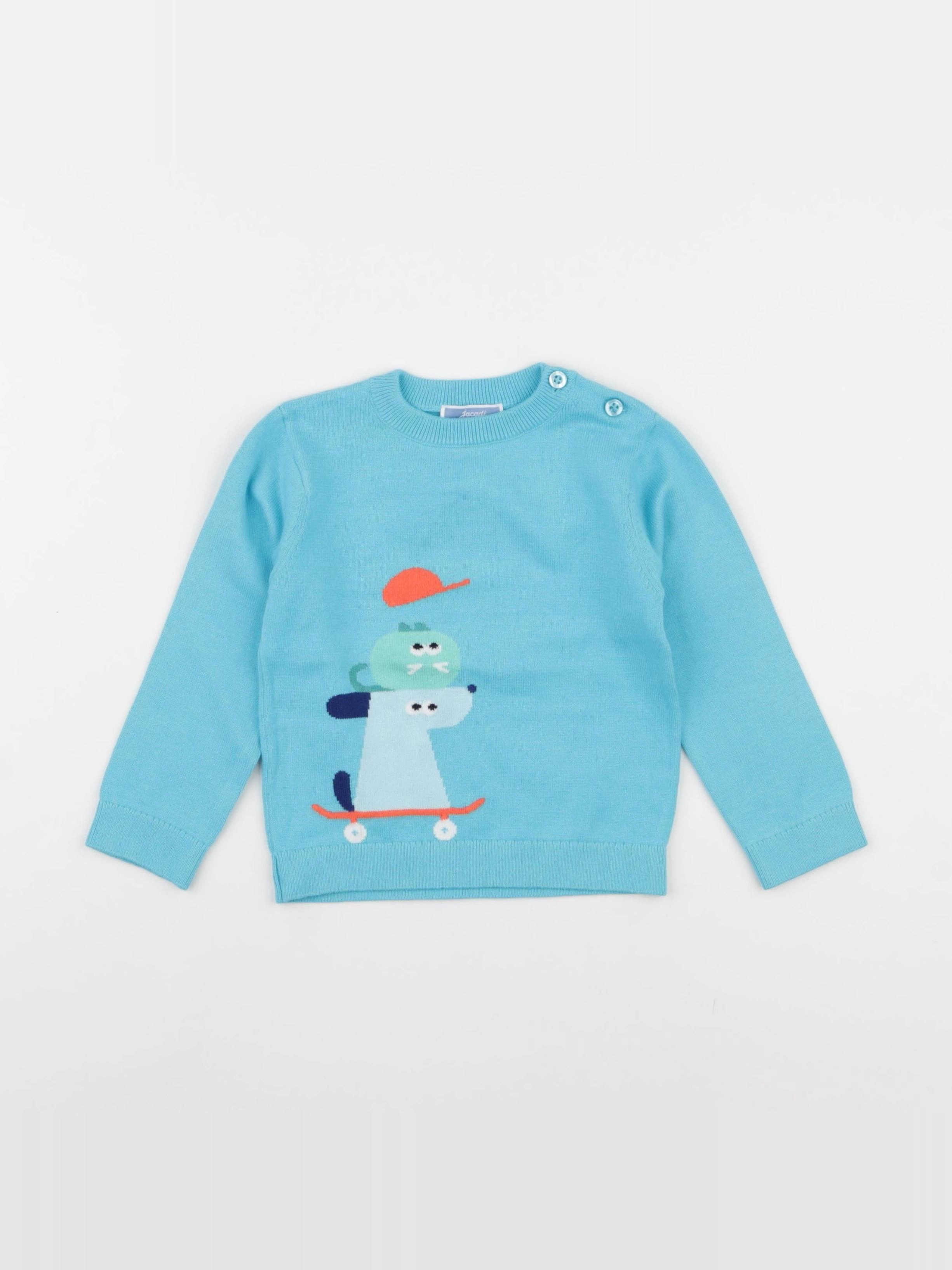 Jacadi - pull bleu - 24 mois
