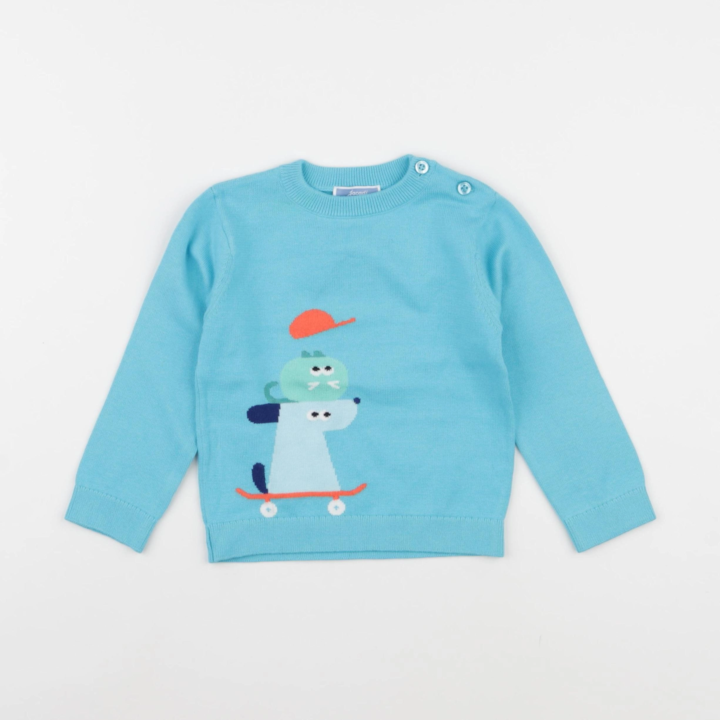 Jacadi - pull bleu - 24 mois