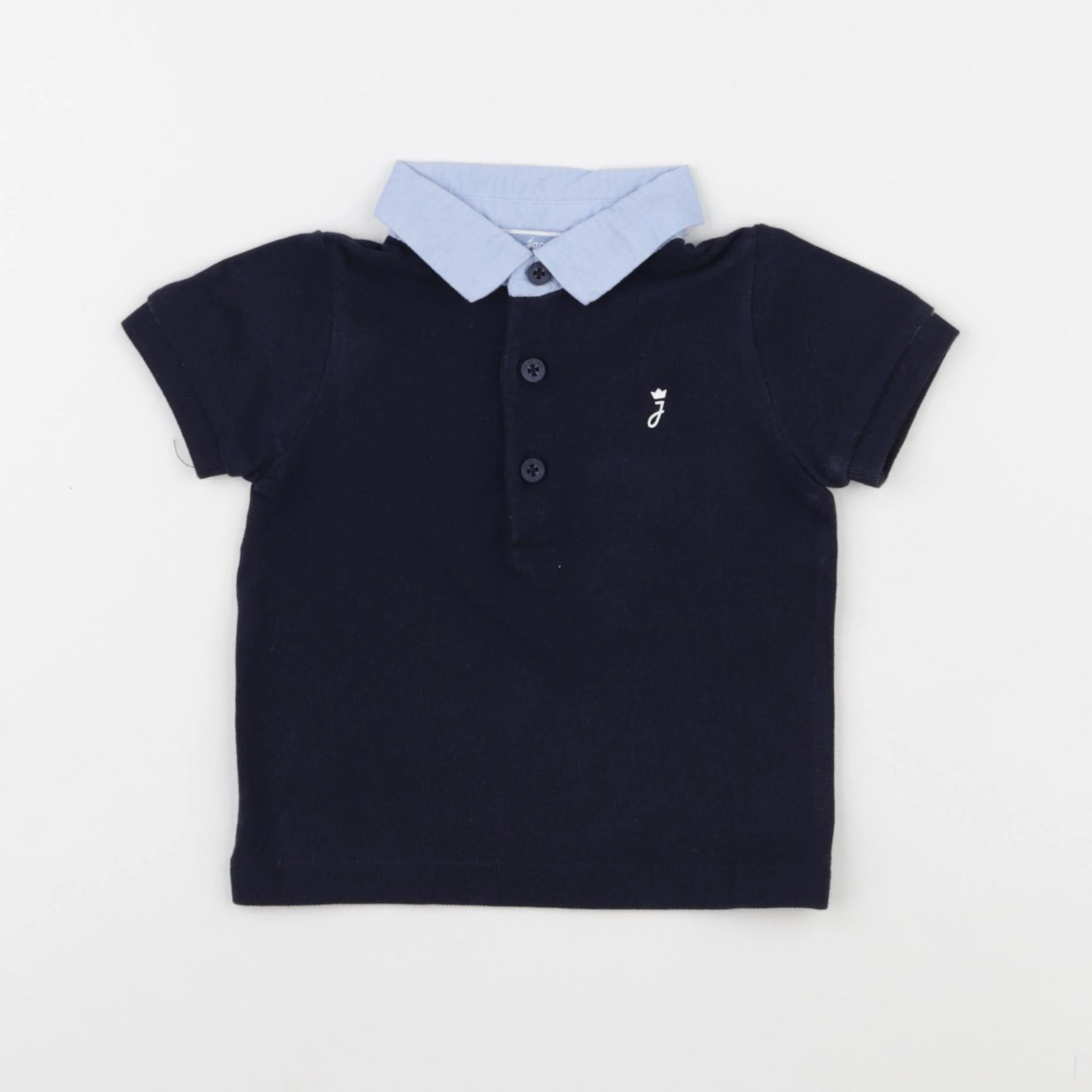 Jacadi - polo bleu - 6 mois