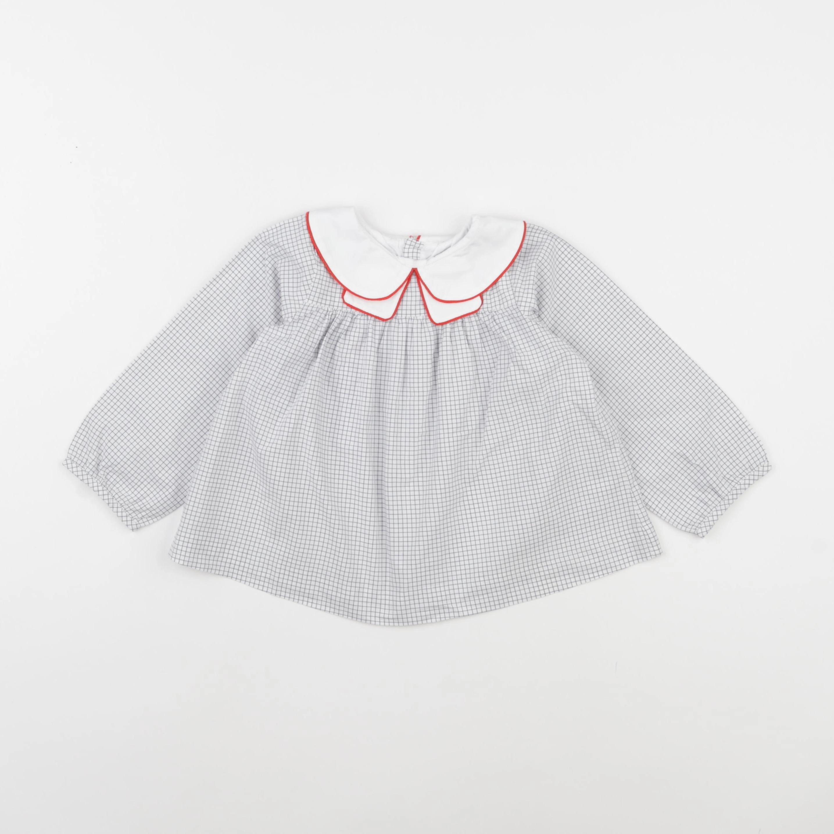 Jacadi - blouse bleu, blanc - 24 mois