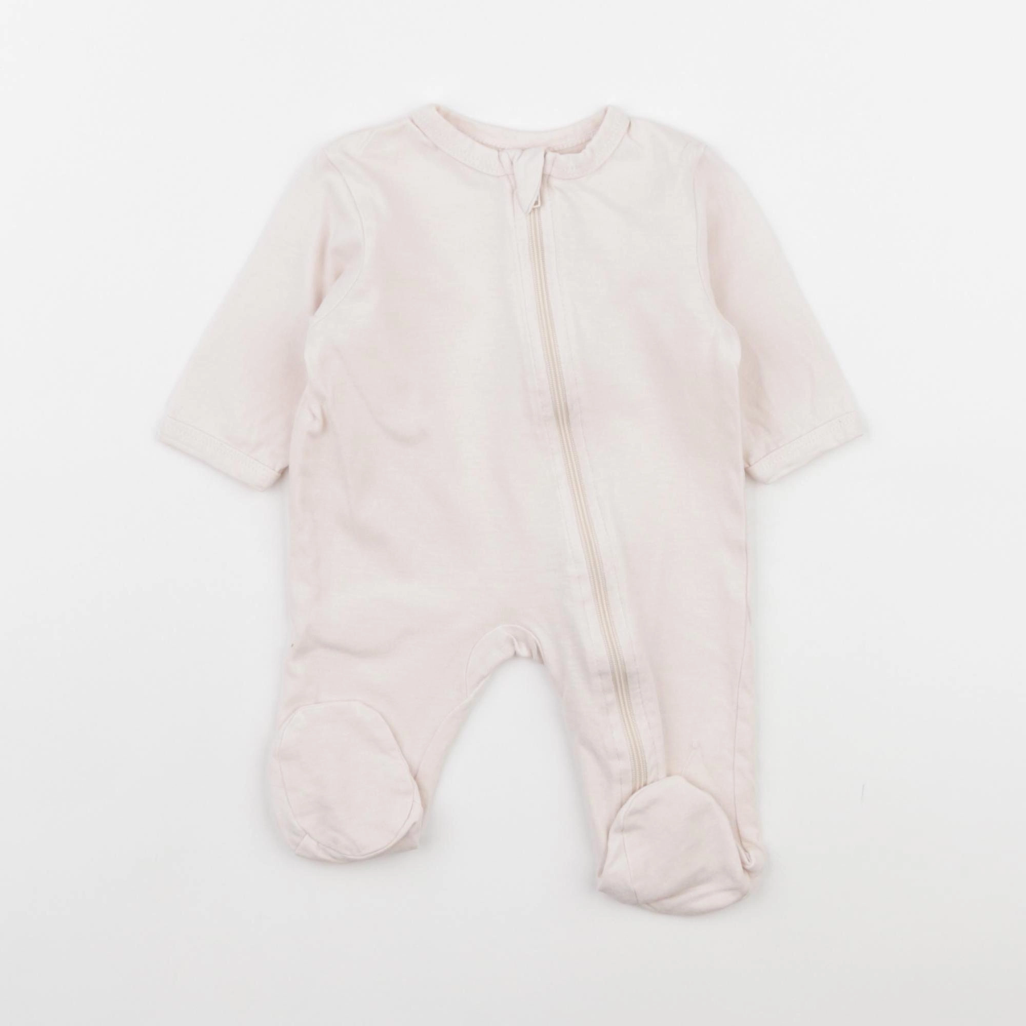 Vertbaudet - pyjama velours rose - 1 mois