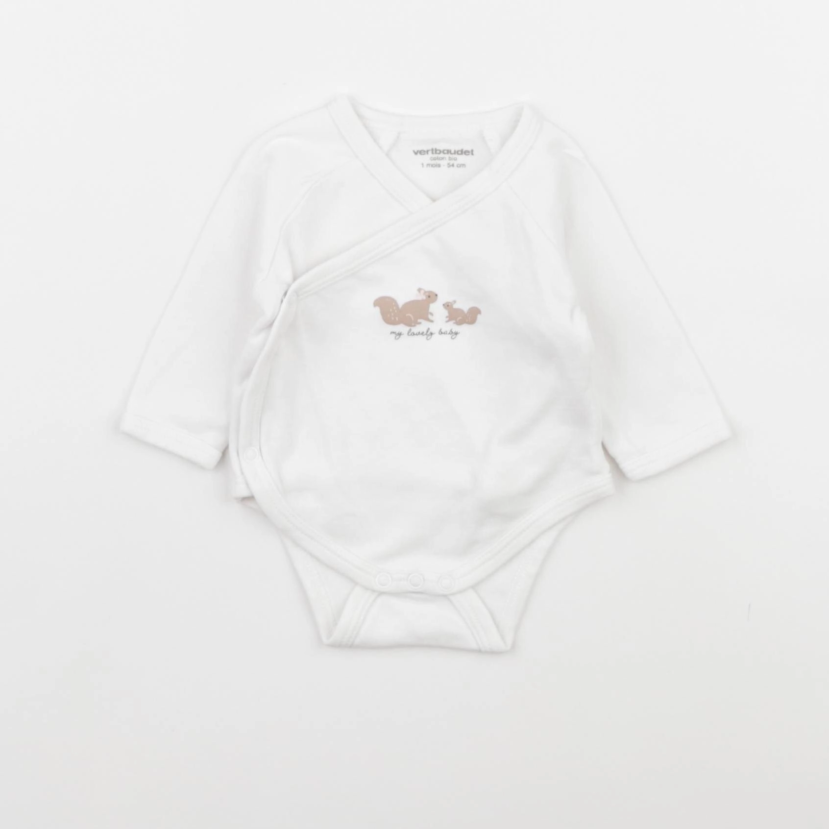 Vertbaudet - body blanc - 1 mois