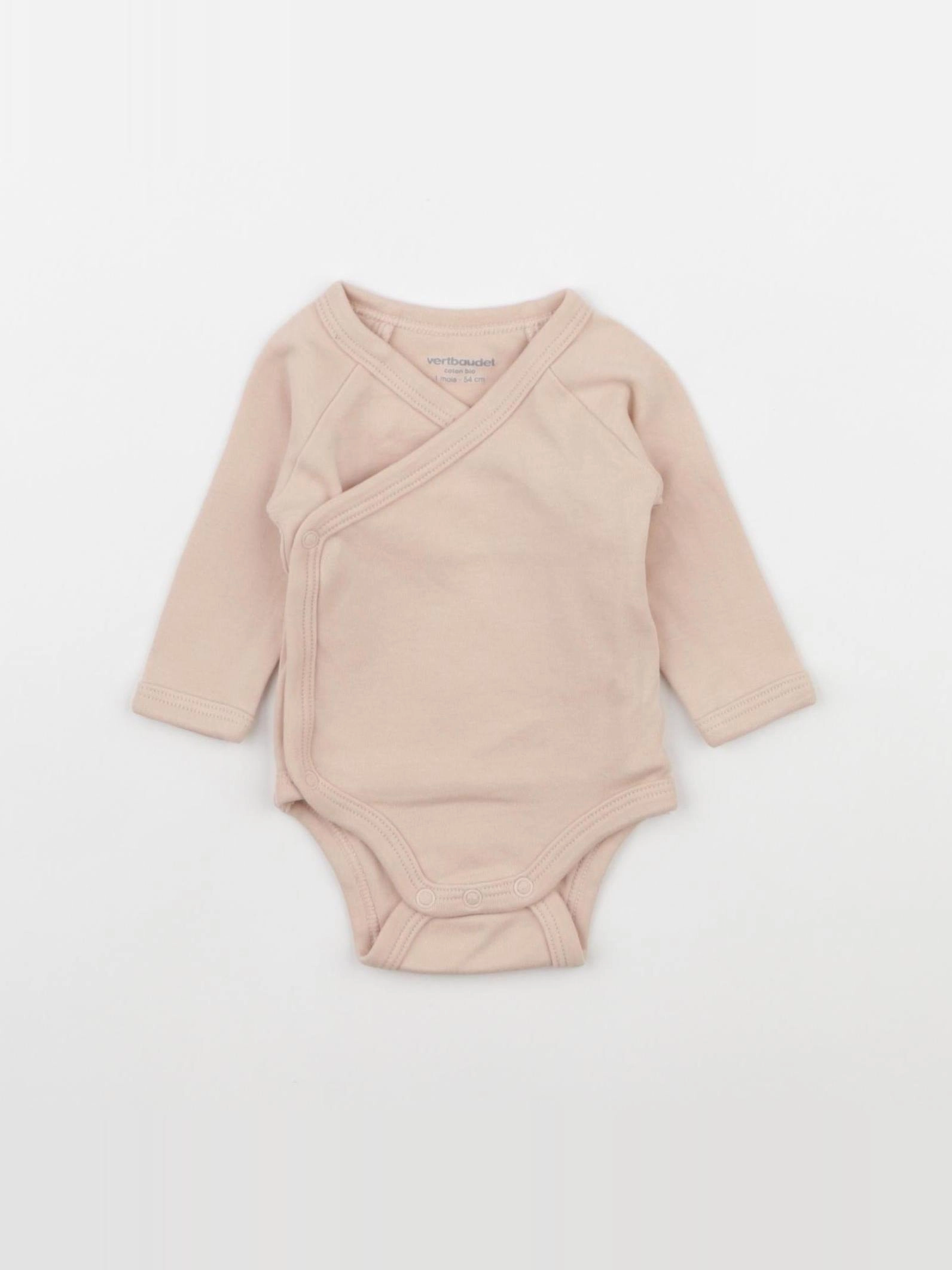 Vertbaudet - body rose - 1 mois