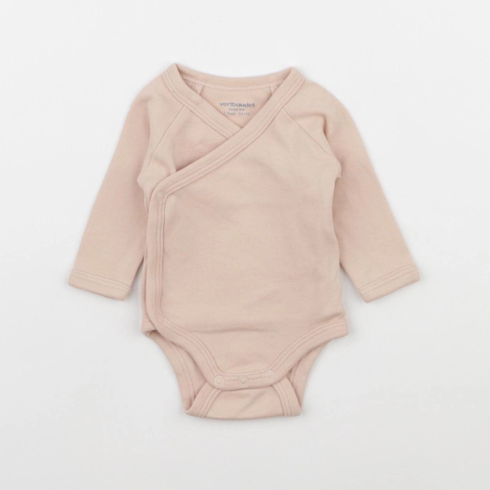 Vertbaudet - body rose - 1 mois