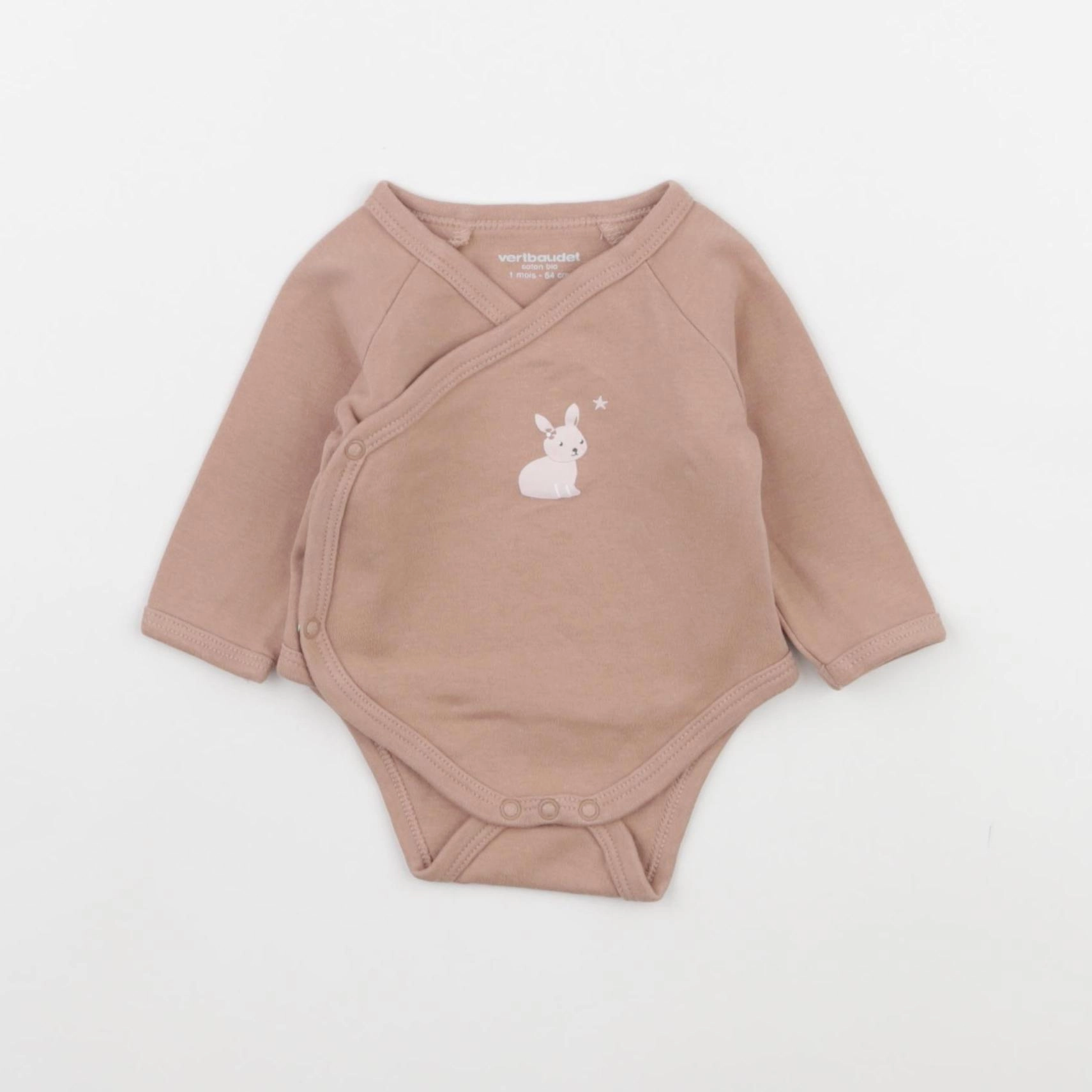 Vertbaudet - body rose - 1 mois