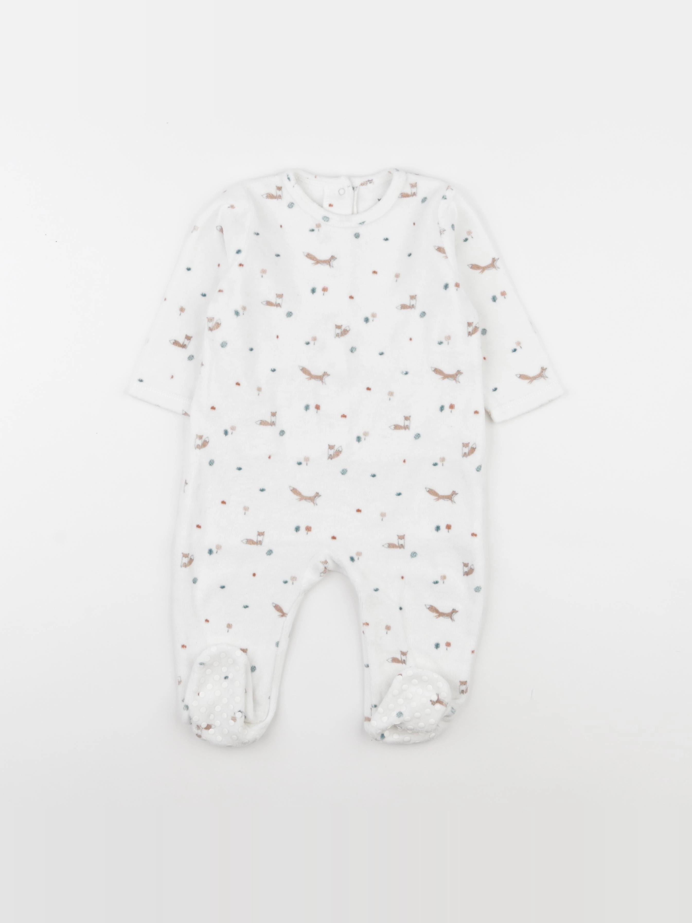 Vertbaudet - pyjama velours multicolore - 9 mois
