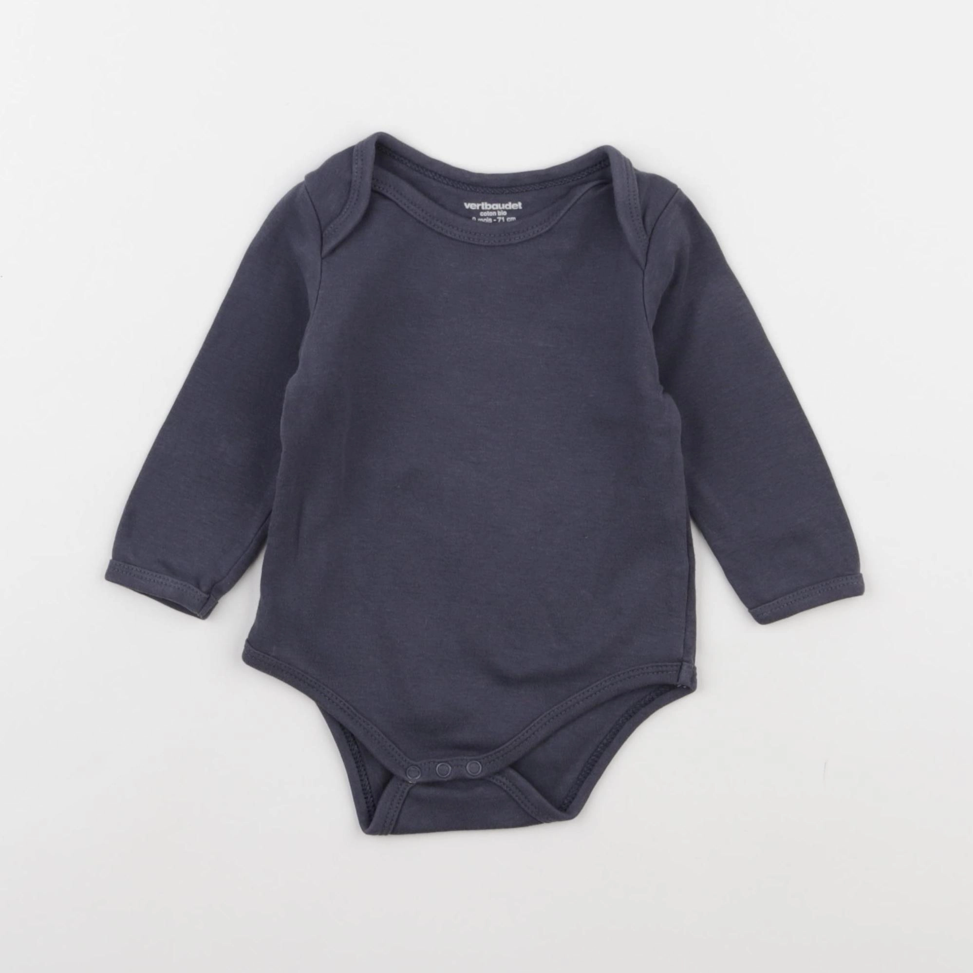 Vertbaudet - body bleu - 9 mois