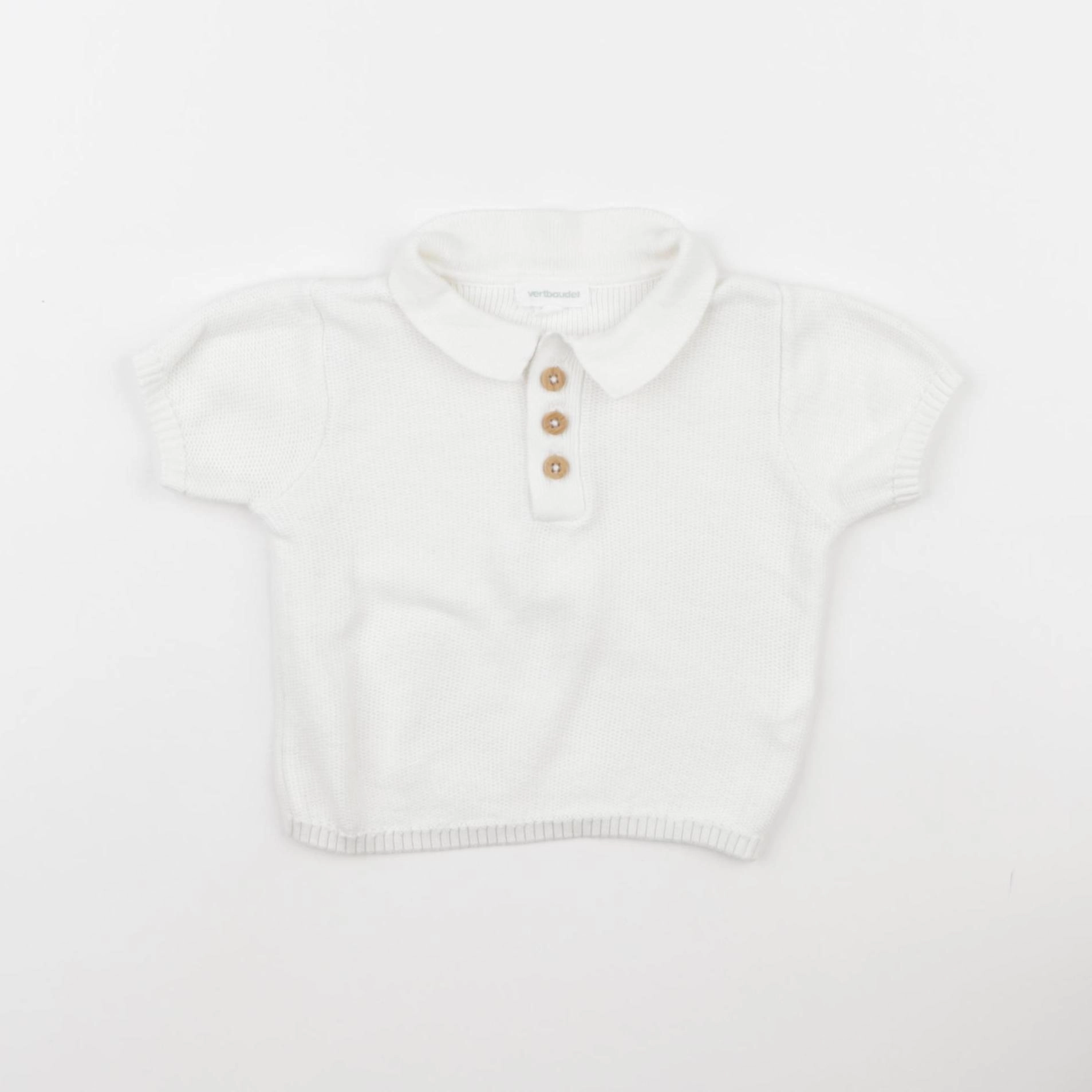 Vertbaudet - pull blanc - 3 mois