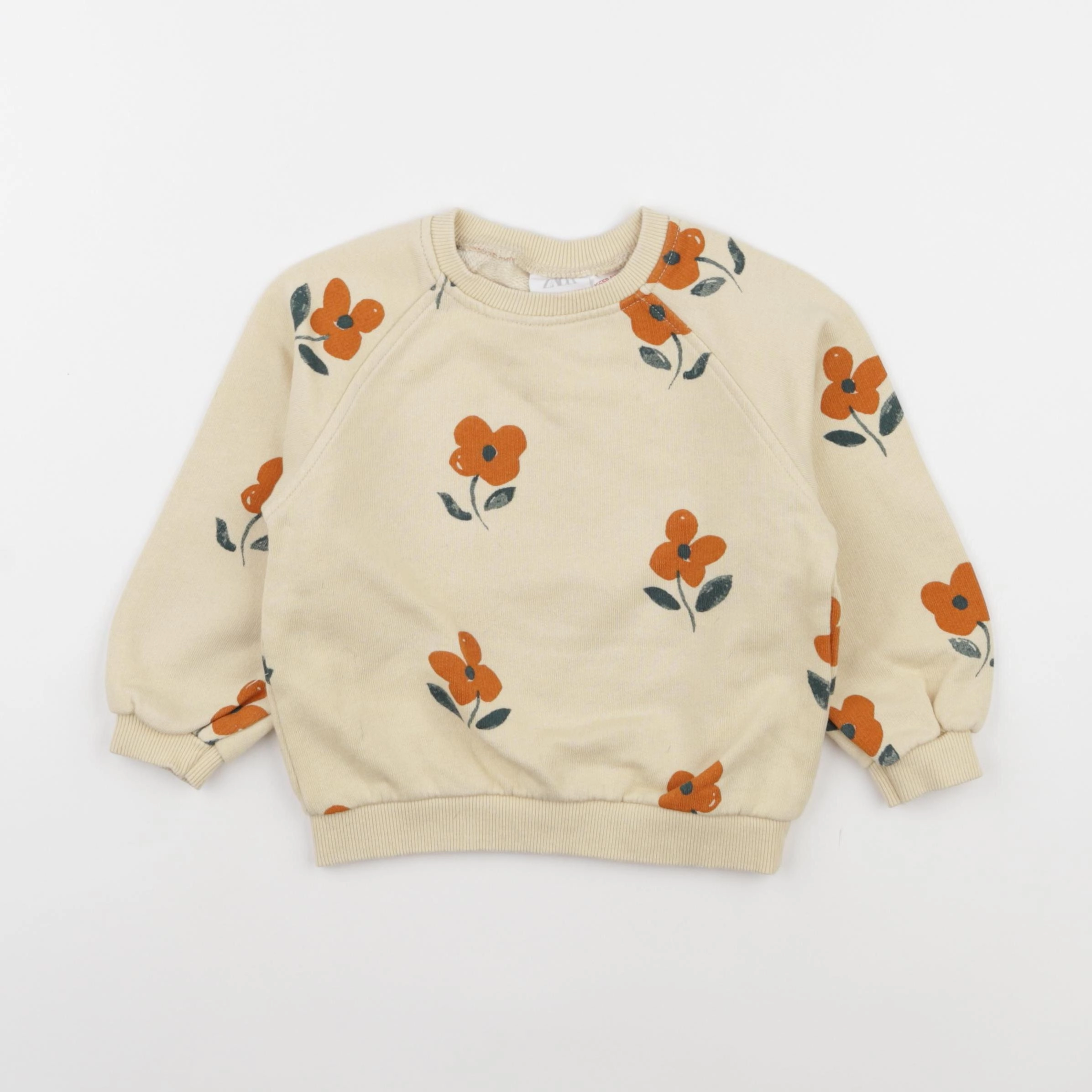 Zara - sweat beige - 12/18 mois