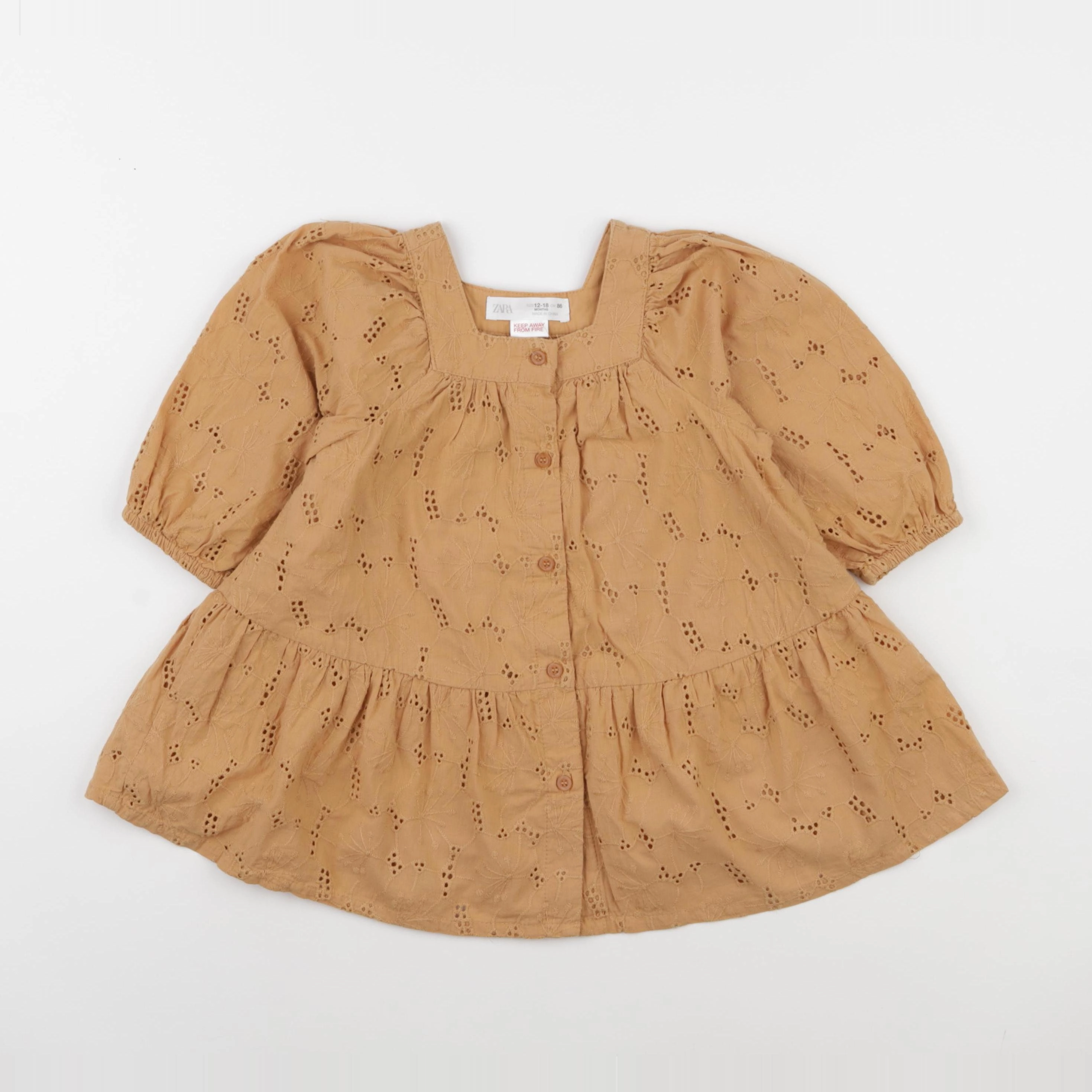 Zara - robe marron - 12/18 mois