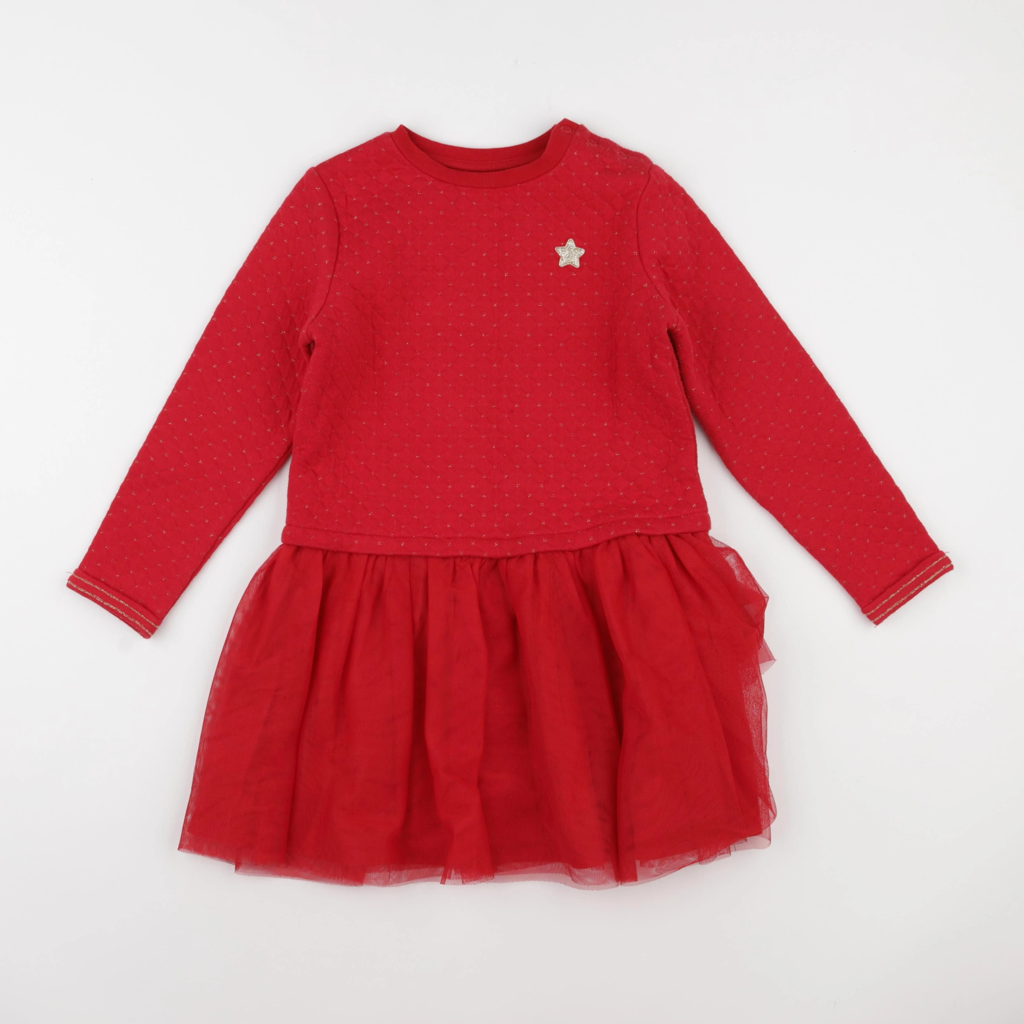 Vertbaudet - robe rouge - 7 ans