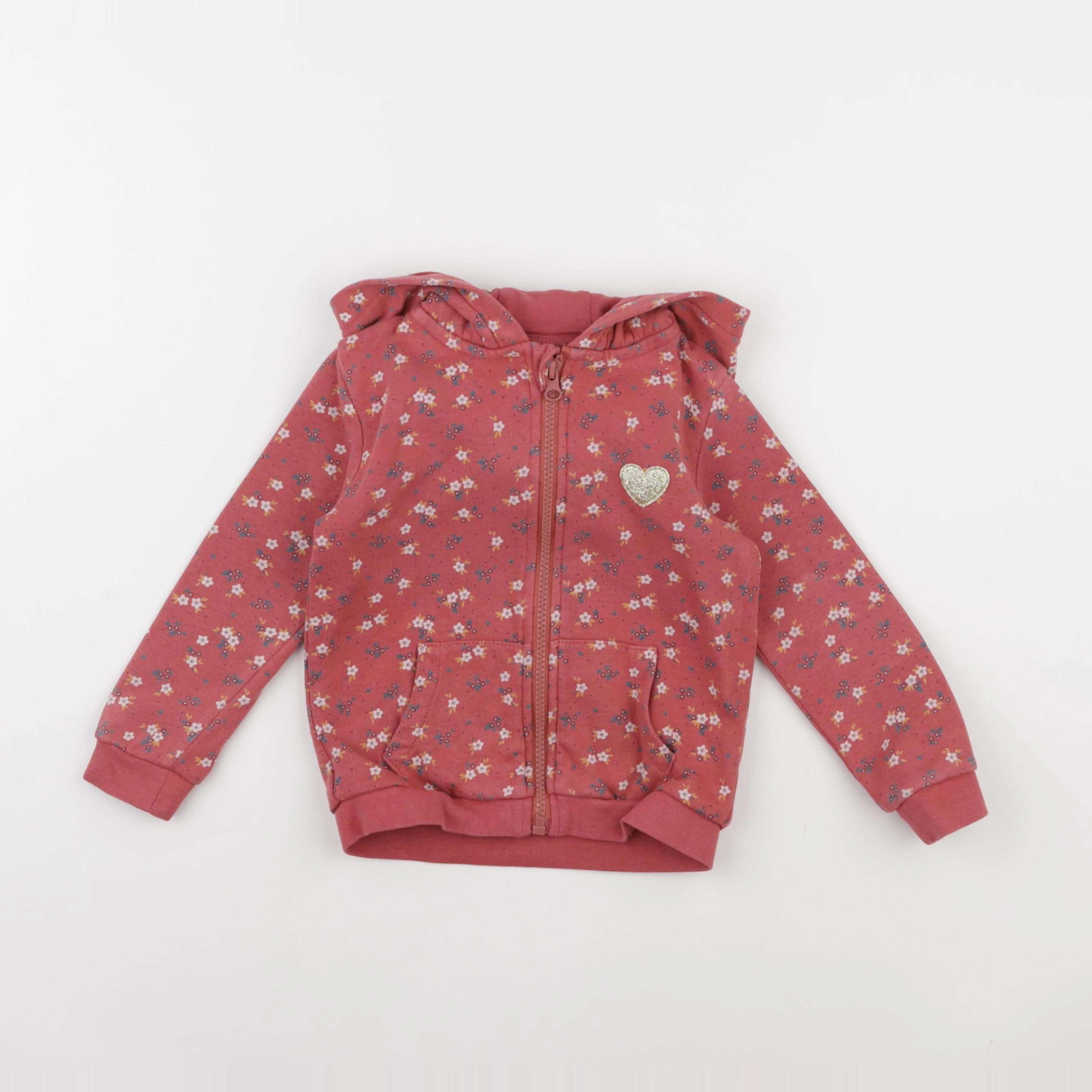 Vertbaudet - sweat rose - 3 ans