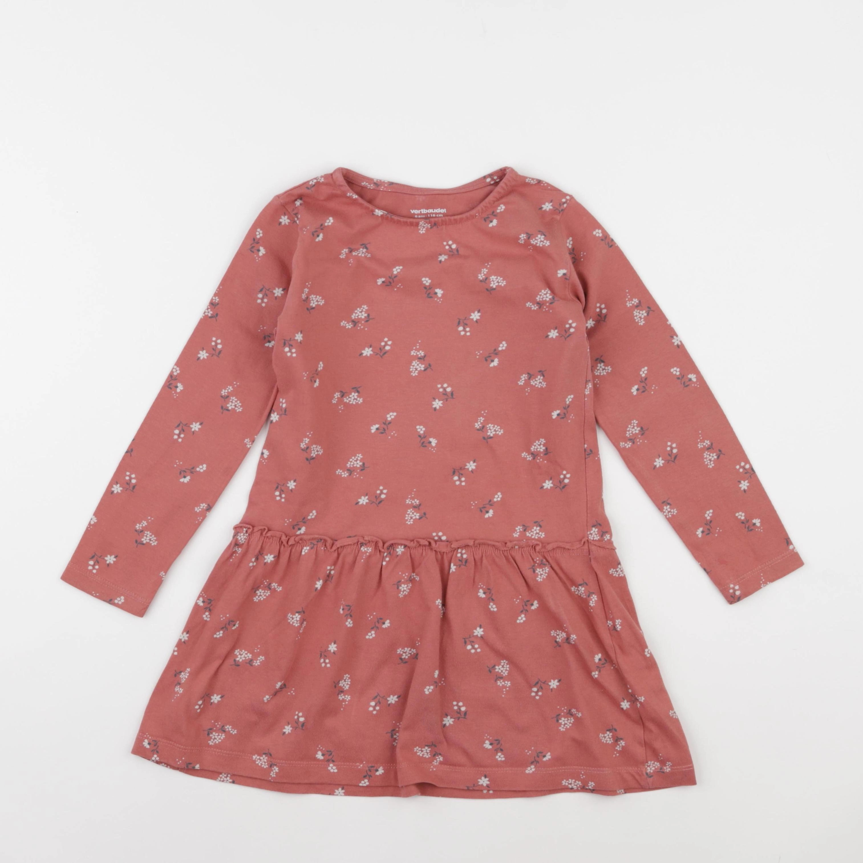 Vertbaudet - robe rose - 6 ans