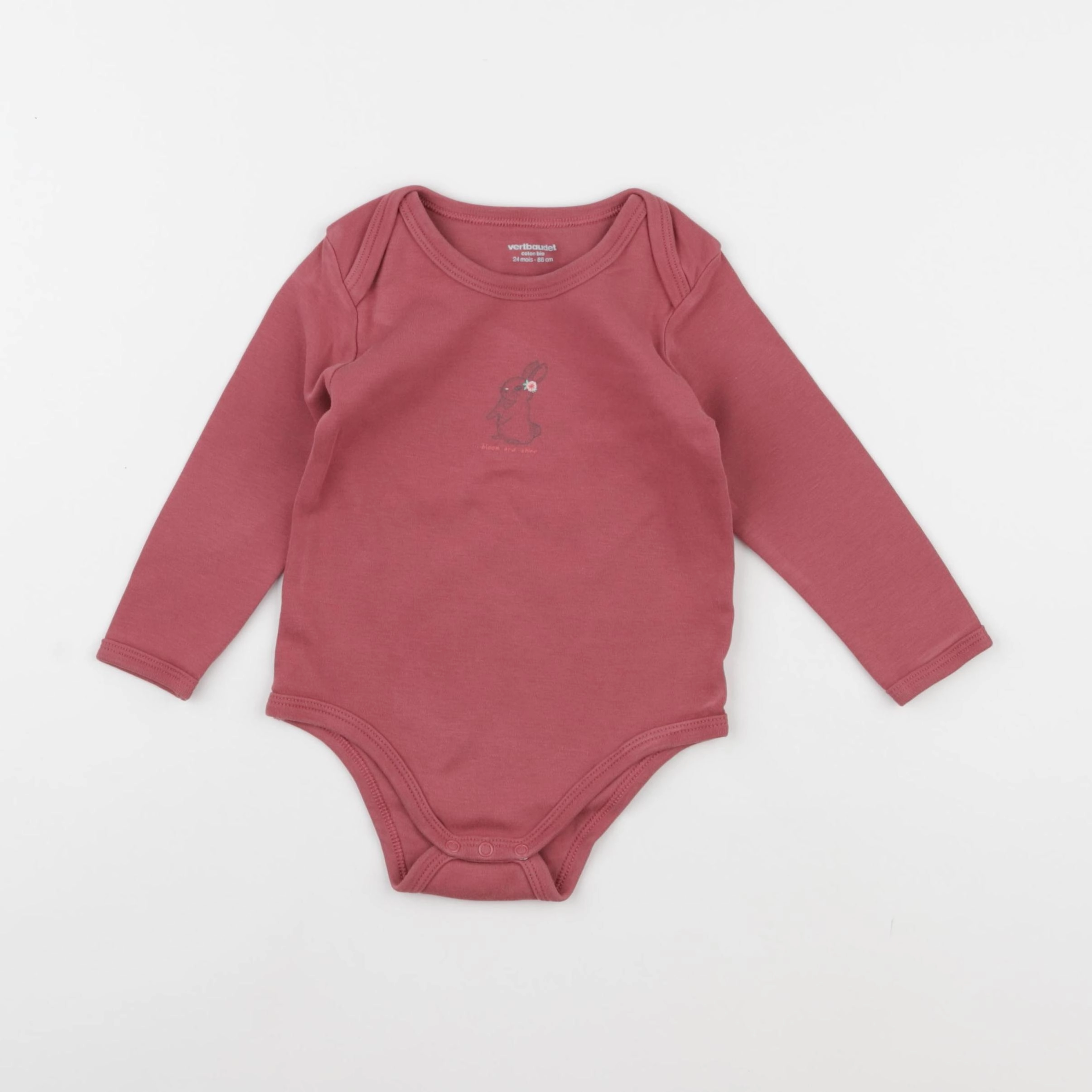 Vertbaudet - body rose - 24 mois