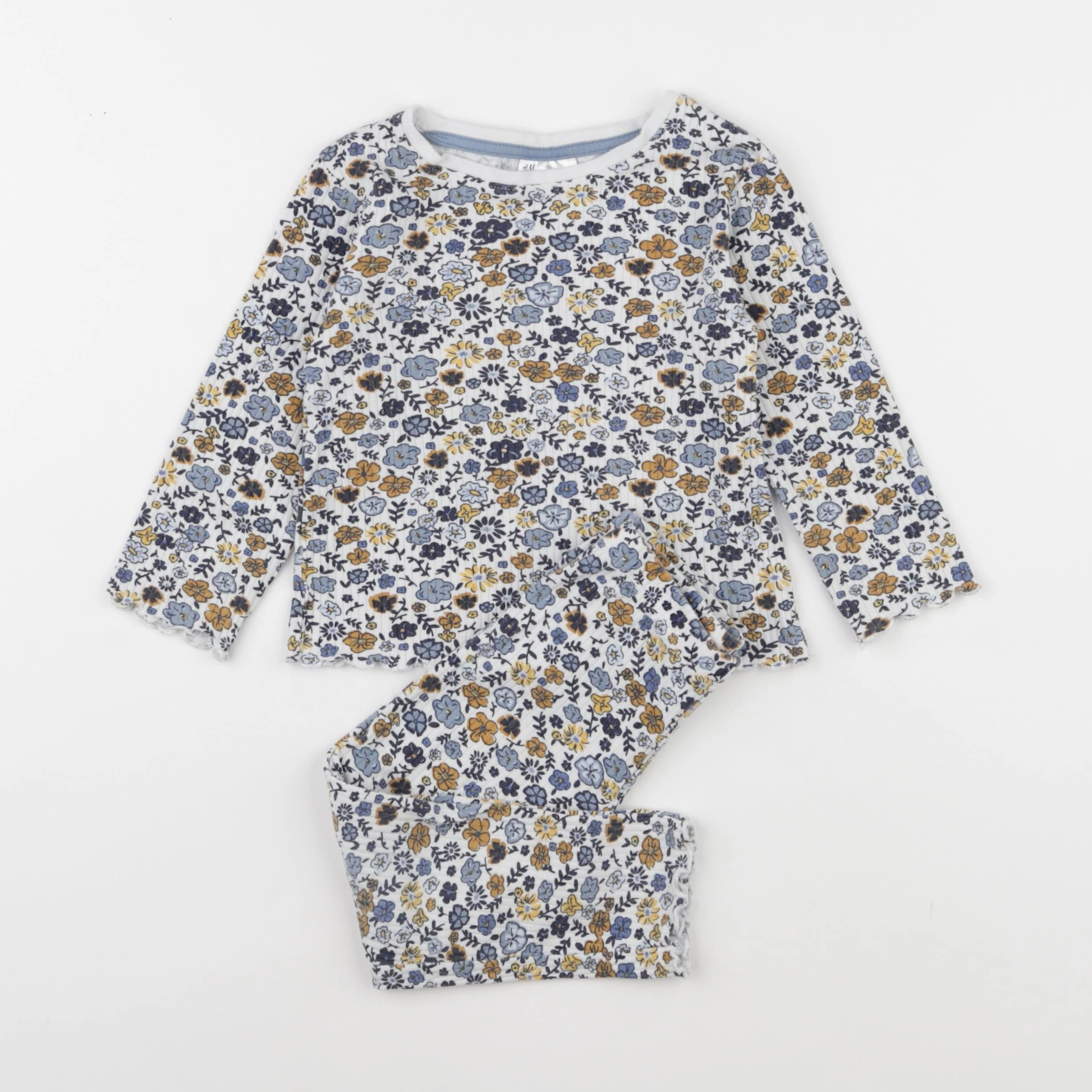 H&M - pyjama coton bleu - 18/24 mois