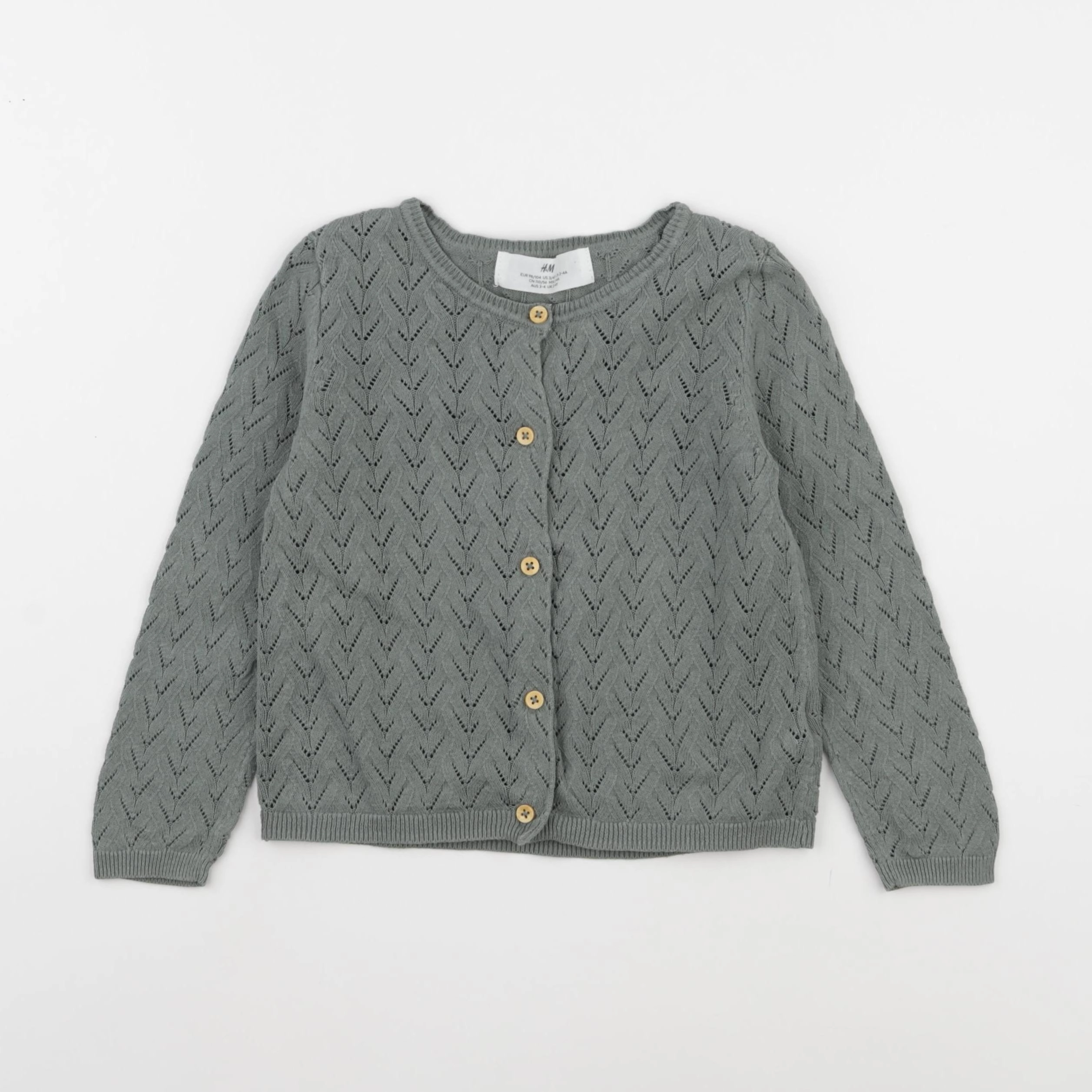 H&M - gilet vert - 2/4 ans