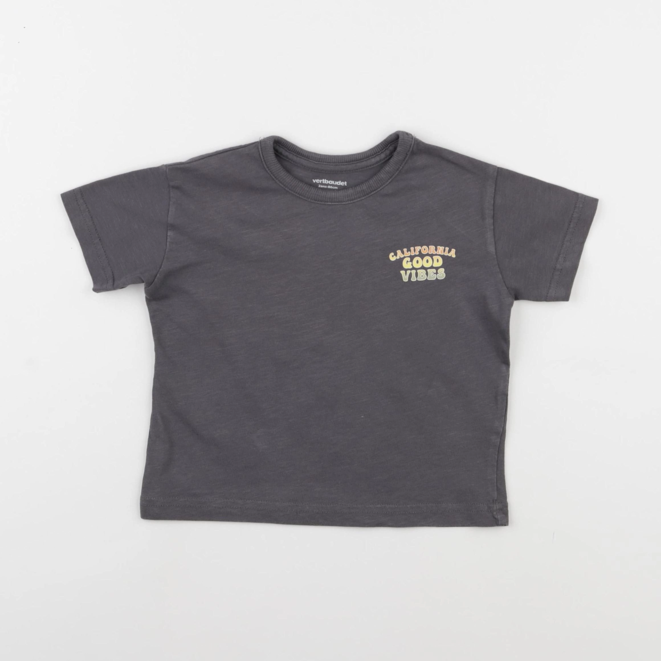 Vertbaudet - tee-shirt gris - 2 ans