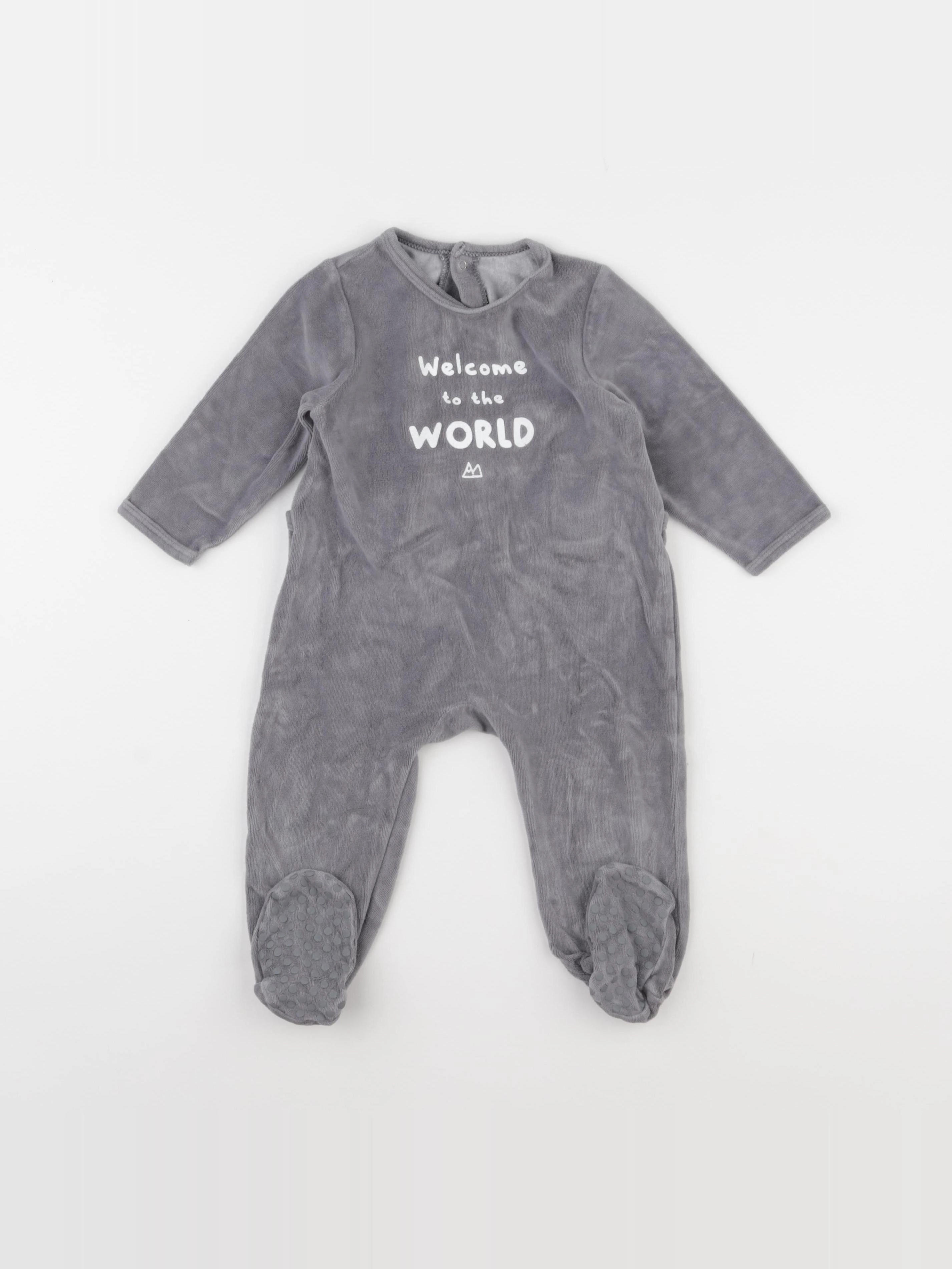 La Redoute - pyjama velours gris - 18 mois