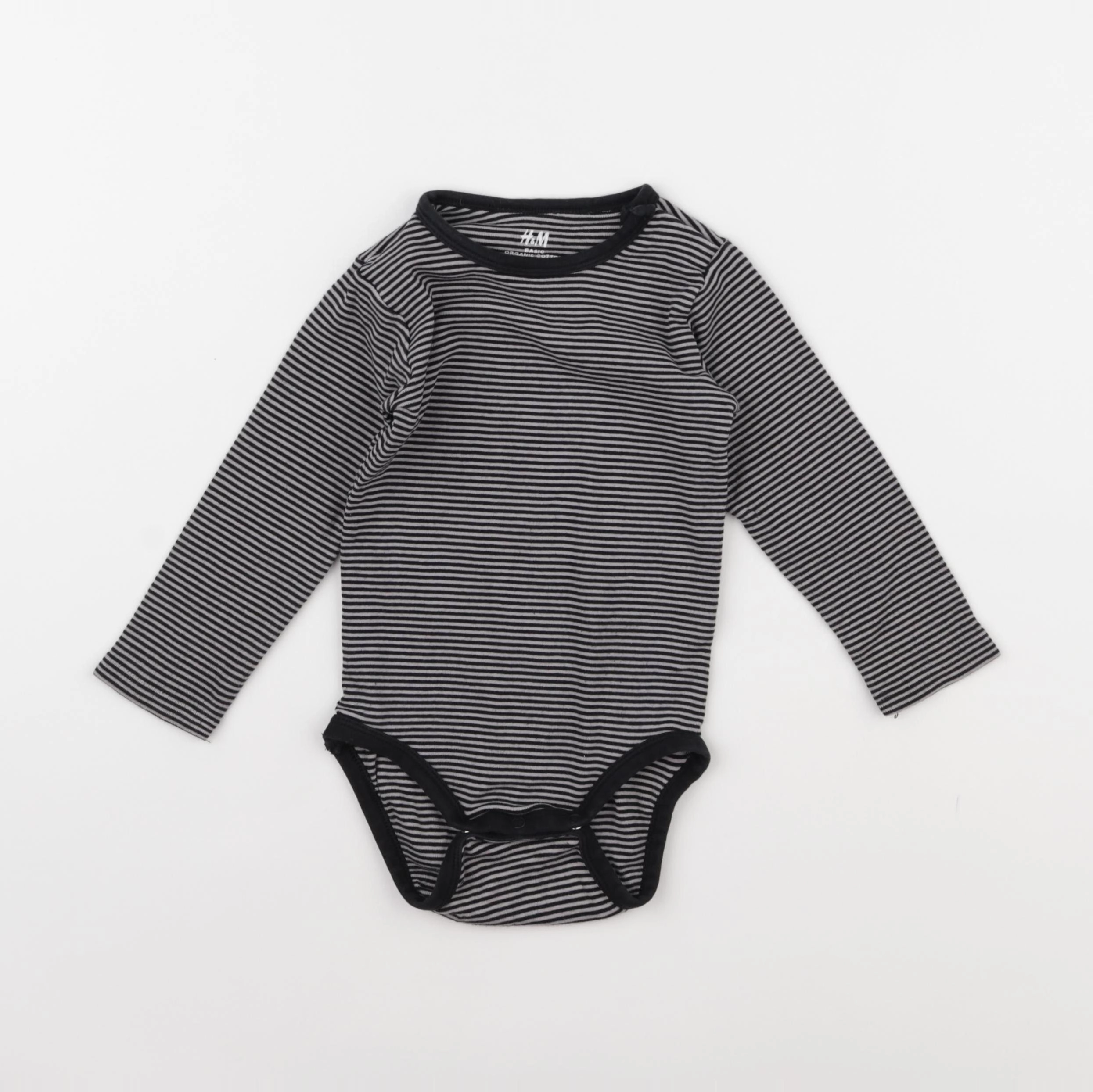 H&M - body noir - 12/18 mois