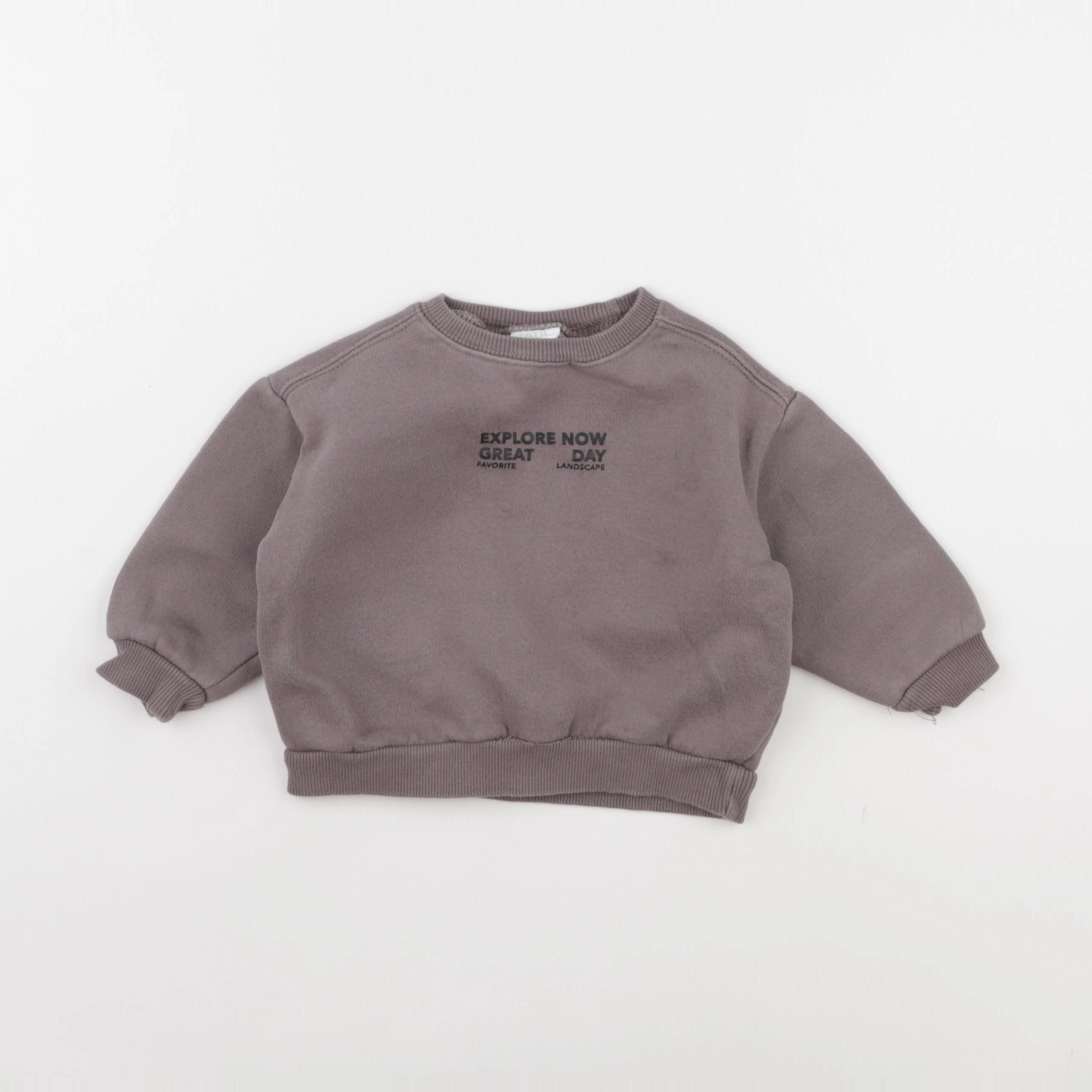 Zara - sweat marron - 12/18 mois