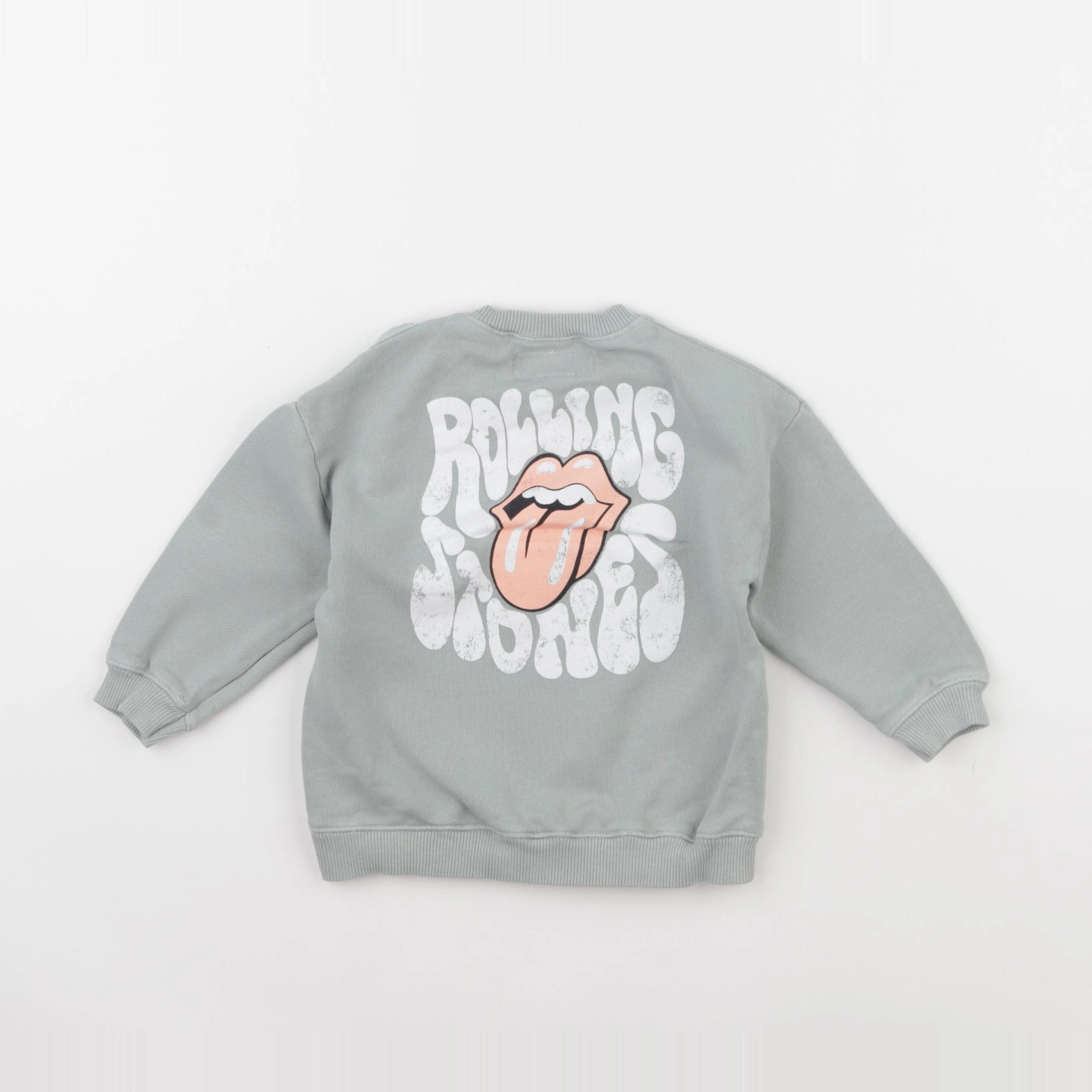 Zara - sweat imprimé au dos vert - 6/9 mois