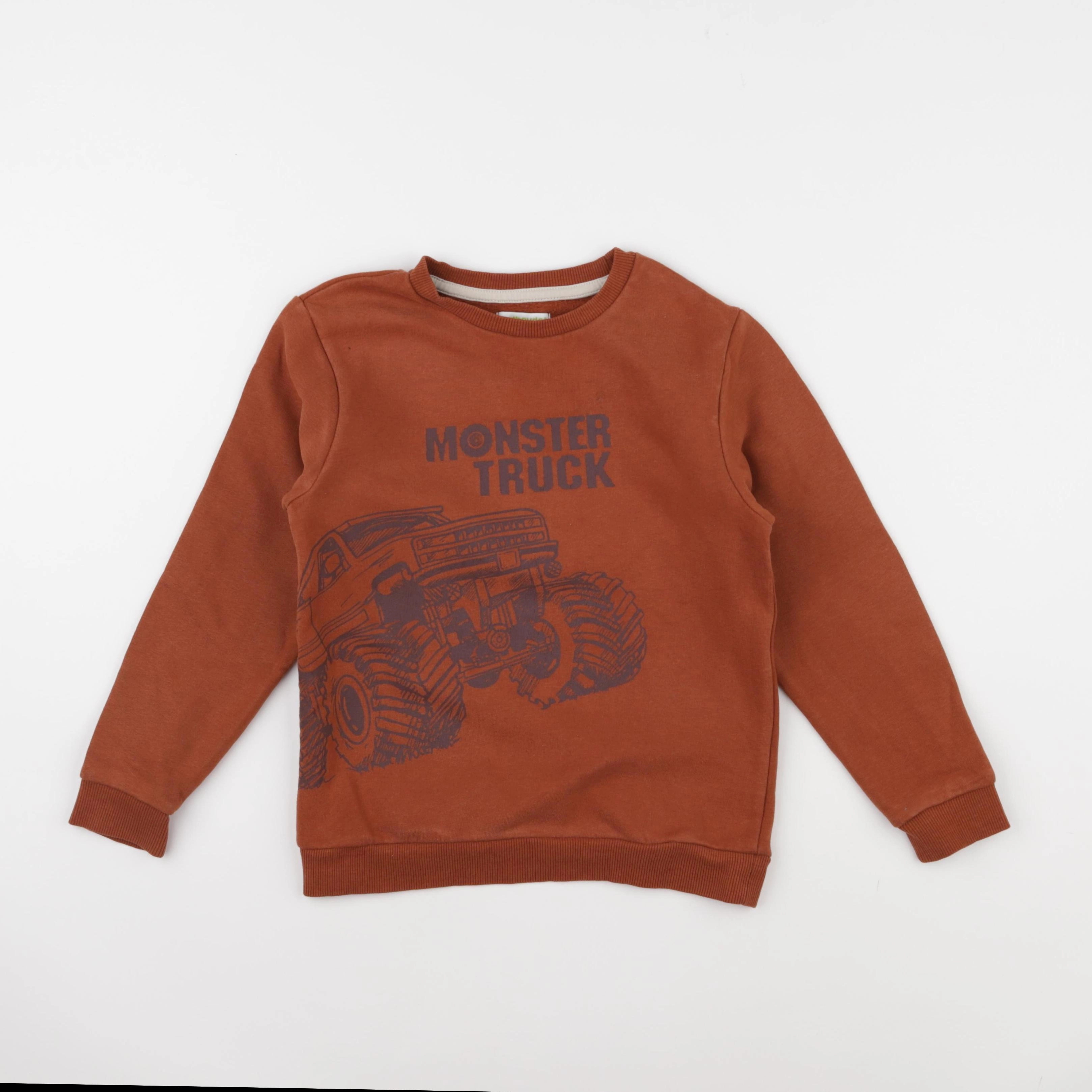 Vertbaudet - sweat marron - 8 ans